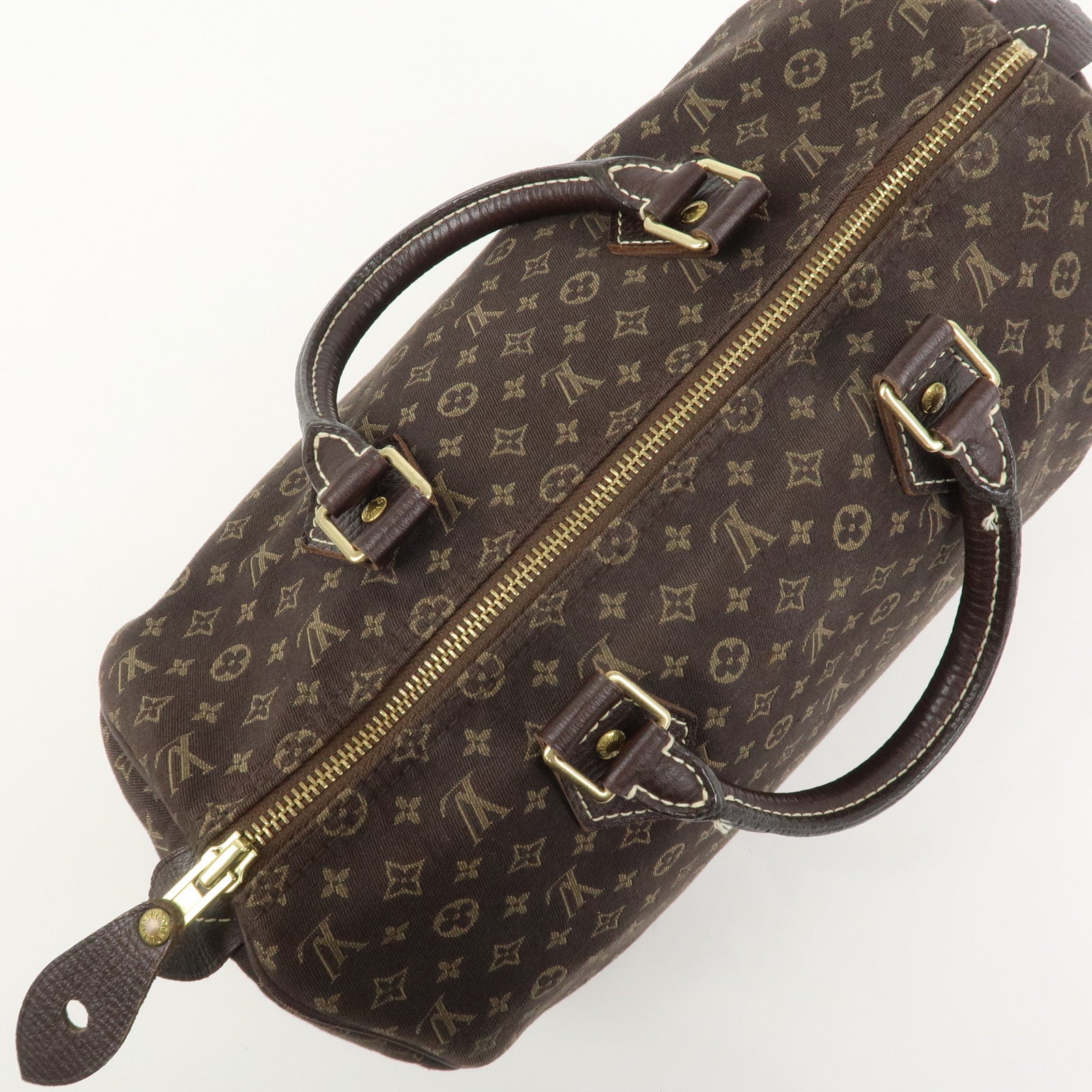 Louis Vuitton Monogram Mini Lin Speedy 30 Boston Bag Ebene M95224
