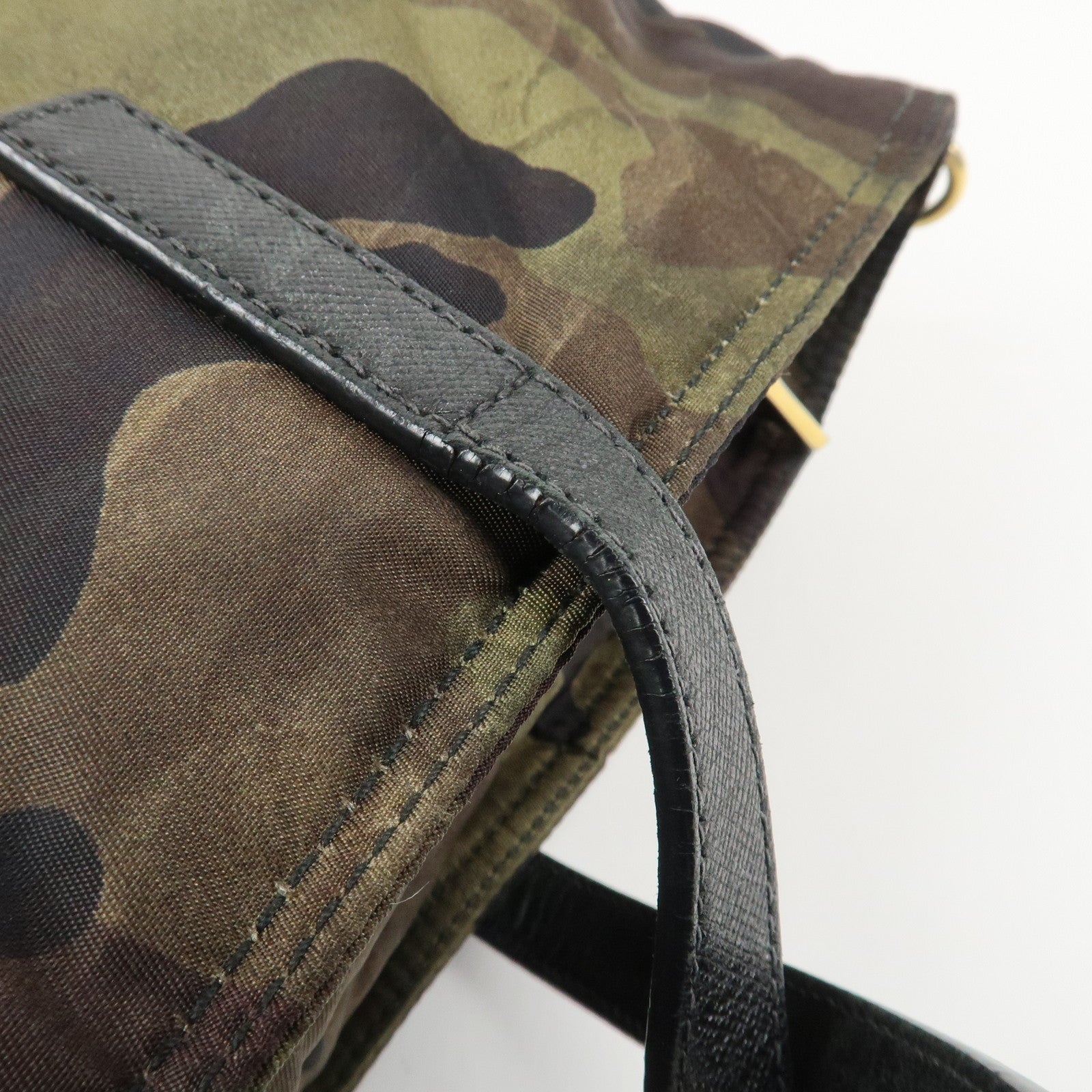 PRADA Triangle Logo Nylon 2Way Bag Shoulder Bag Tote Bag B2600A