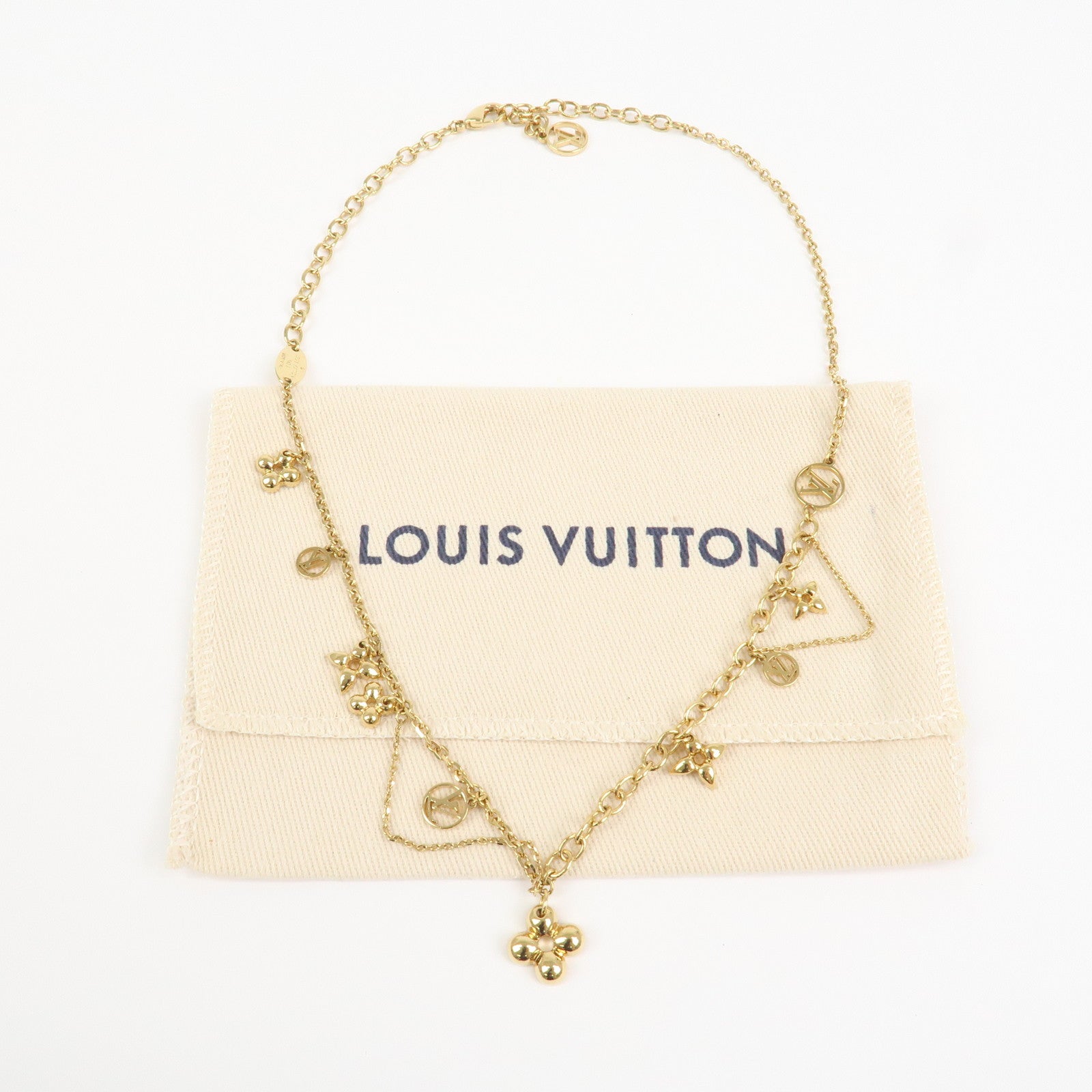 Louis Vuitton Blooming LV Circle Monogram Flower Necklace M90736
