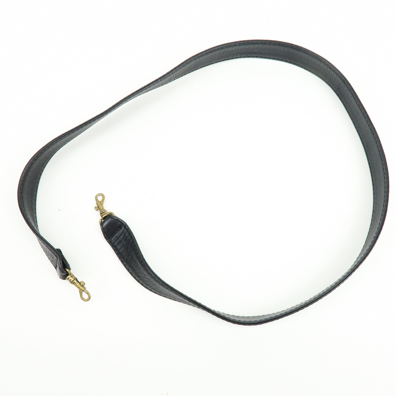 CHANEL Calf Leather 2Way Bag Shoulder Bag Tote Bag Black Gold