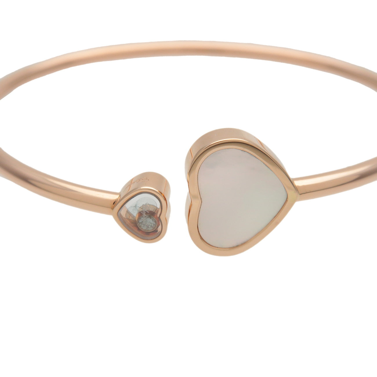 Chopard Happy Heart Diamond Pearl Bangle K18PG Rose Gold 857482