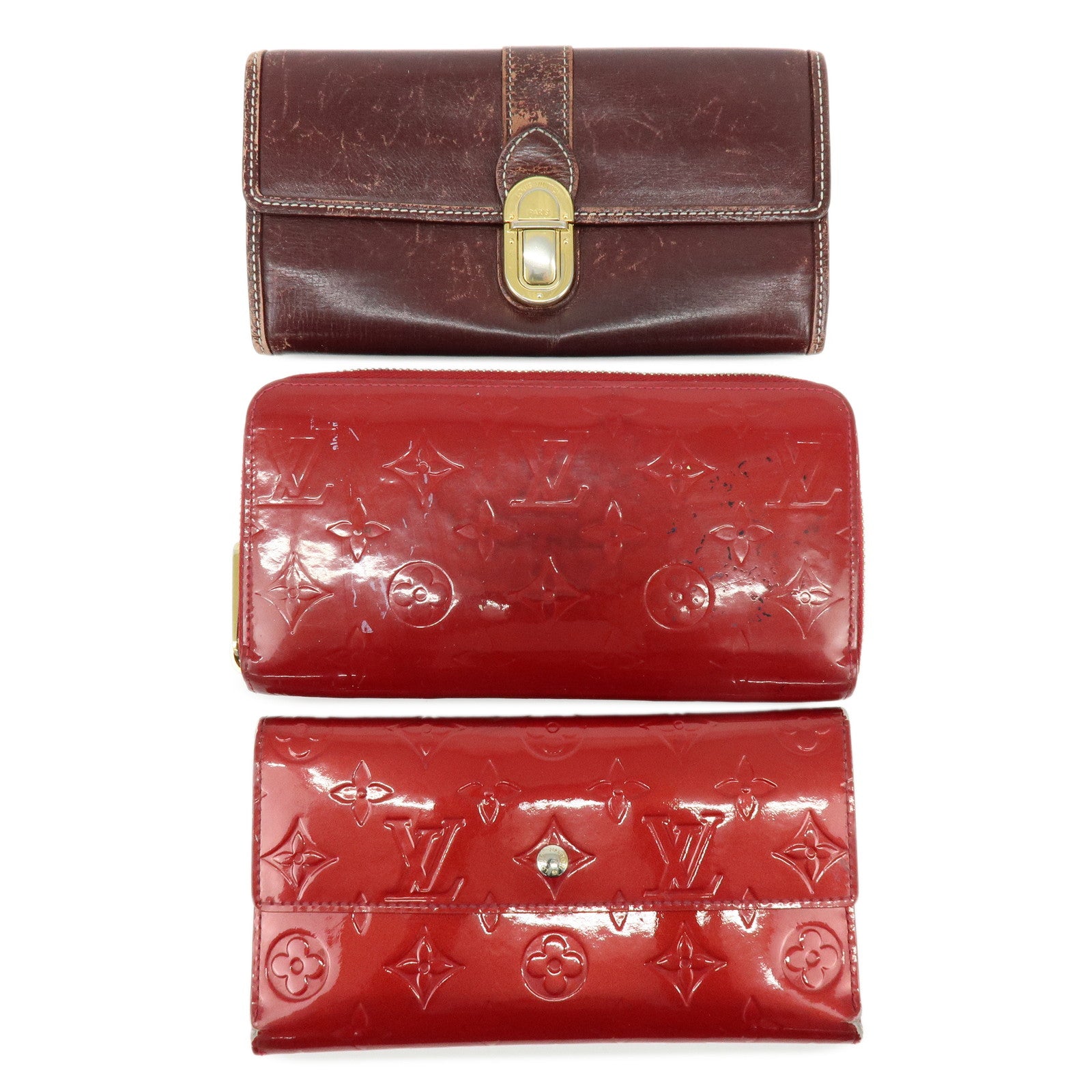 Louis Vuitton Set of 3 Vernis Long Wallet M93768/M91981/M91984