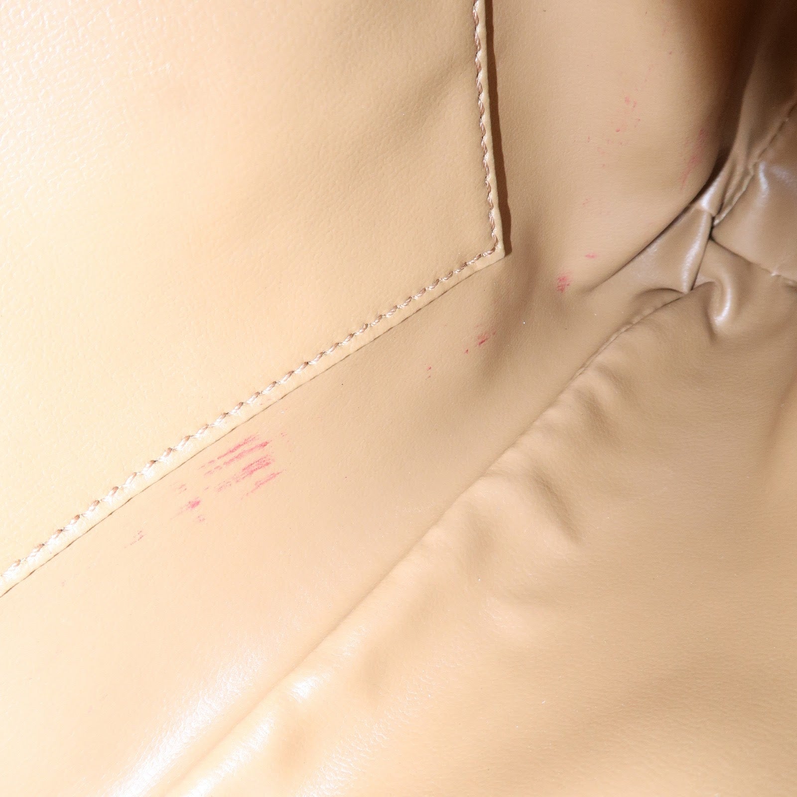 CELINE Macadam Leather PVC Clutch Bag Brown Beige Used