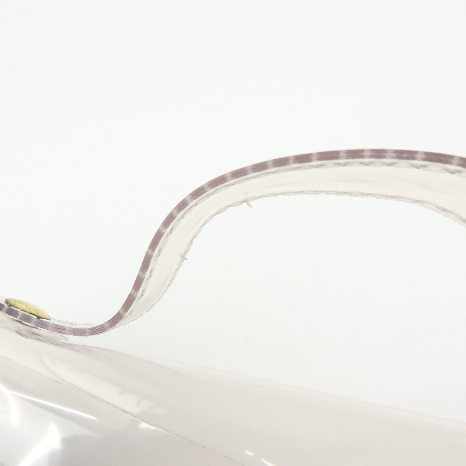 HERMES Kelly Vinyl Hand Bag Clear Transparent