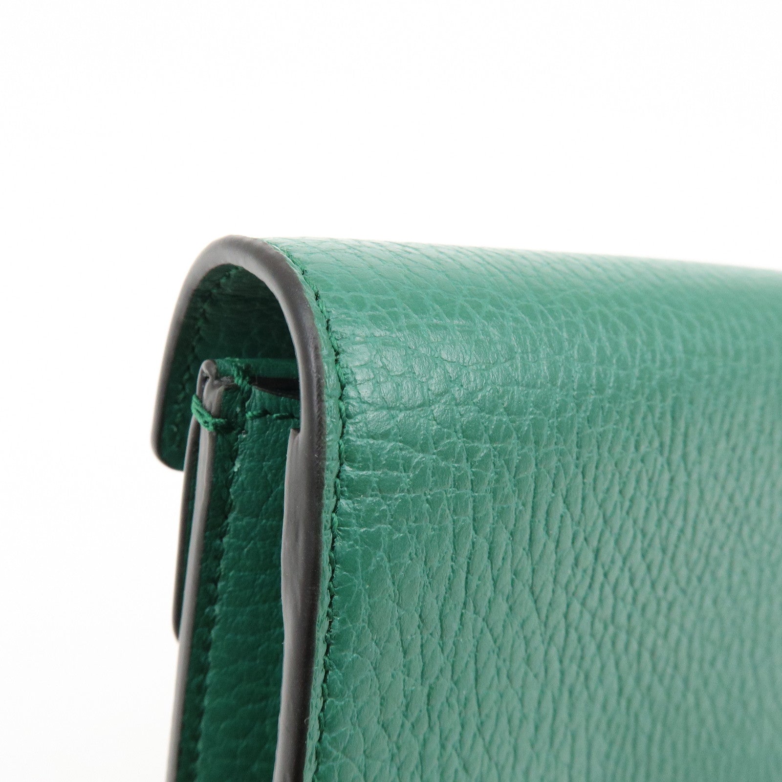 GUCCI Dionysus Super Mini Leather Chain Shoulder Bag Green 476432