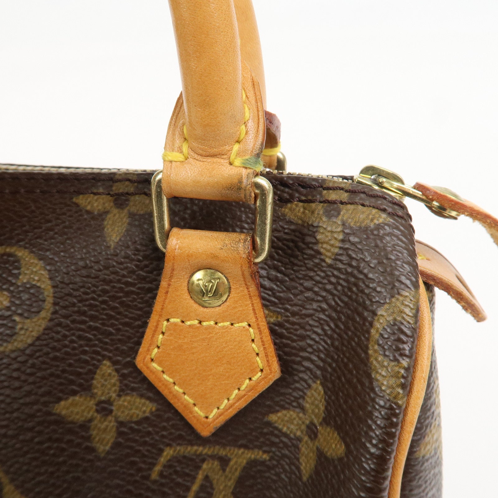 Louis Vuitton Monogram Mini Speedy Hand Bag Brown M41534