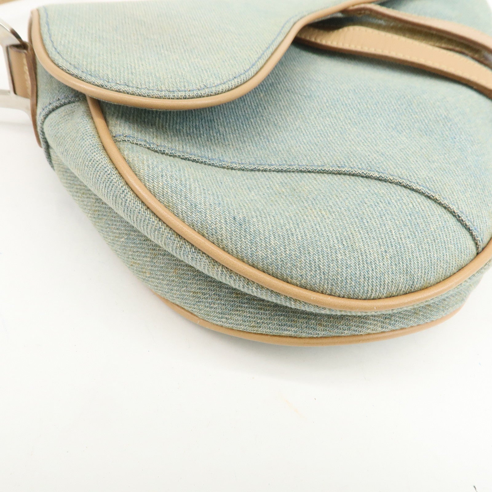 Christian Dior Saddle Denim Leather Shoulder Bag Crossbody Bag