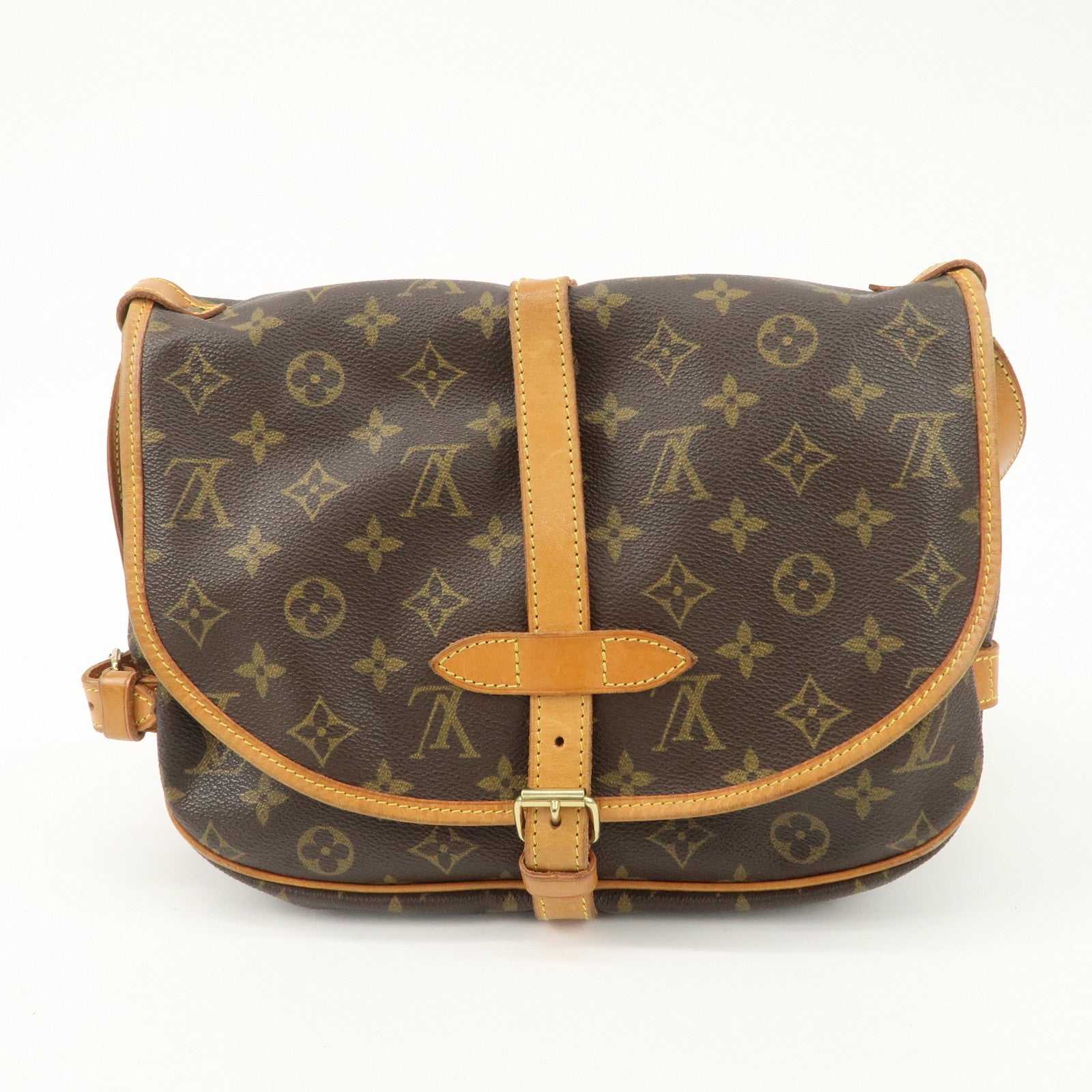 Louis Vuitton Monogram Saumur 30 Shoulder Bag Brown M42256 Used