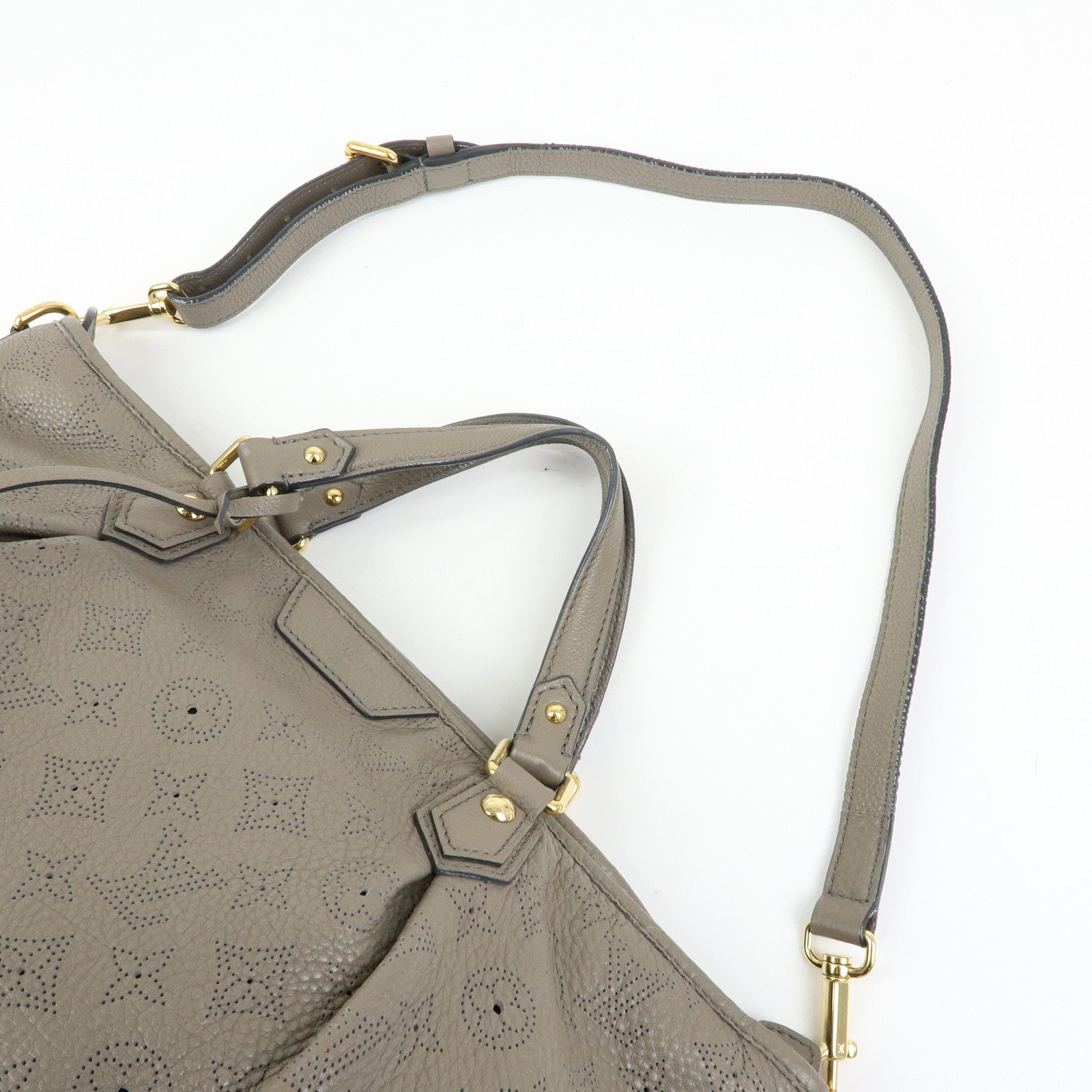 Louis Vuitton Monogram Mahina Stella PM 2Way Hand Bag Taupe M93063
