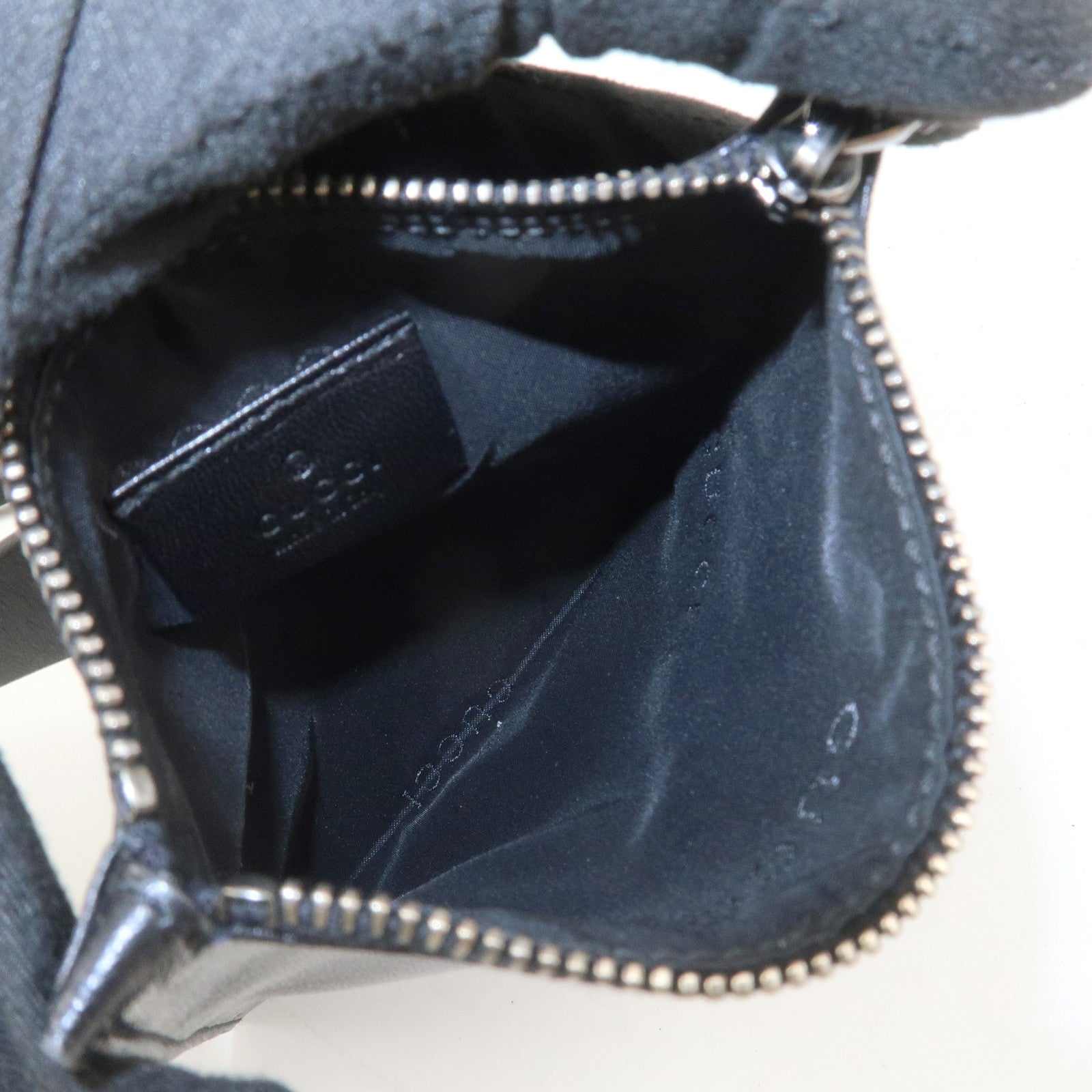 GUCCI Leather Waist Pouch Body Bag Black 037.1312