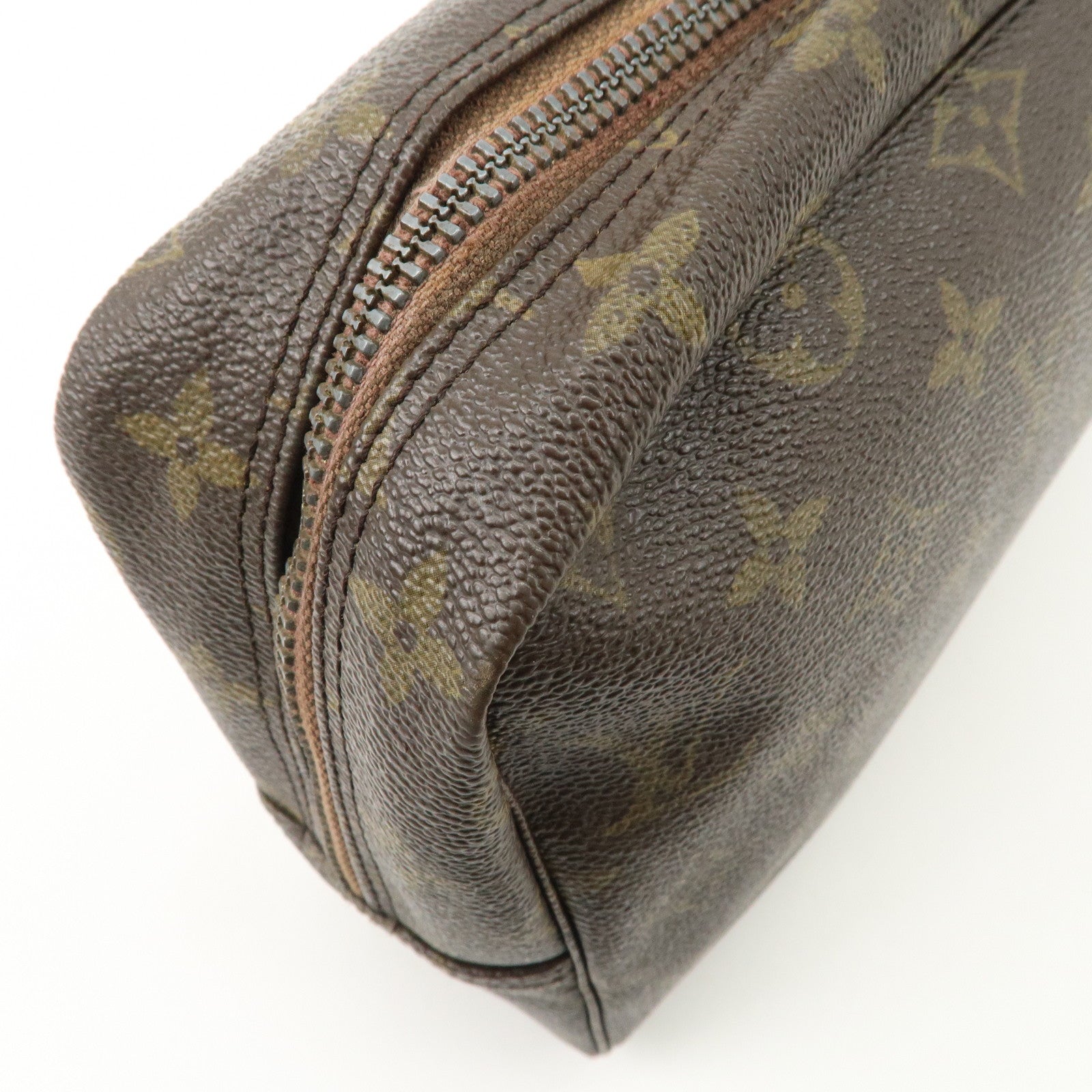 Louis Vuitton Monogram Trousse Toilette 28 Pouch Brown M47522 Used