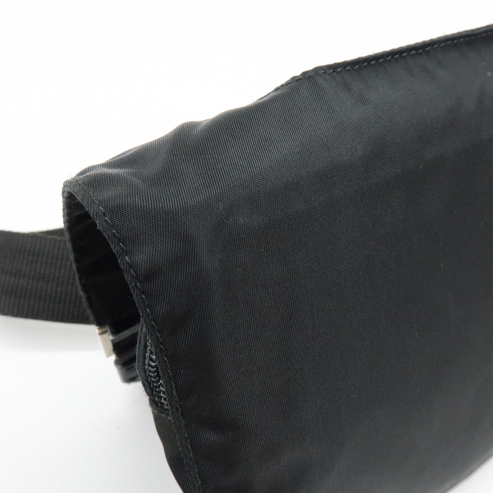 PRADA Triangle Logo Nylon Shoulder Bag Crossbody Bag Black