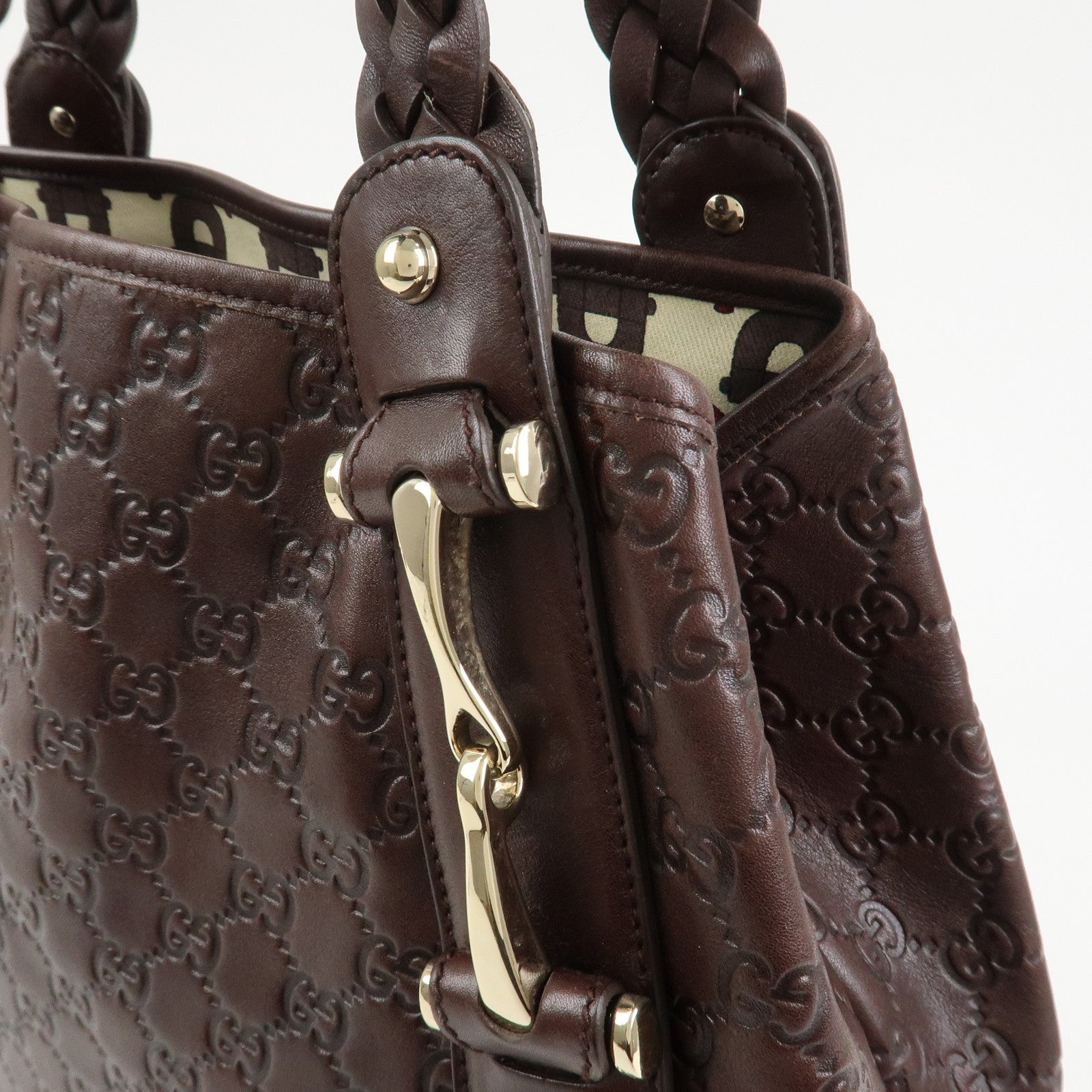 GUCCI Horsebit Guccissima Leather Hand Bag Shoulder Bag 137621