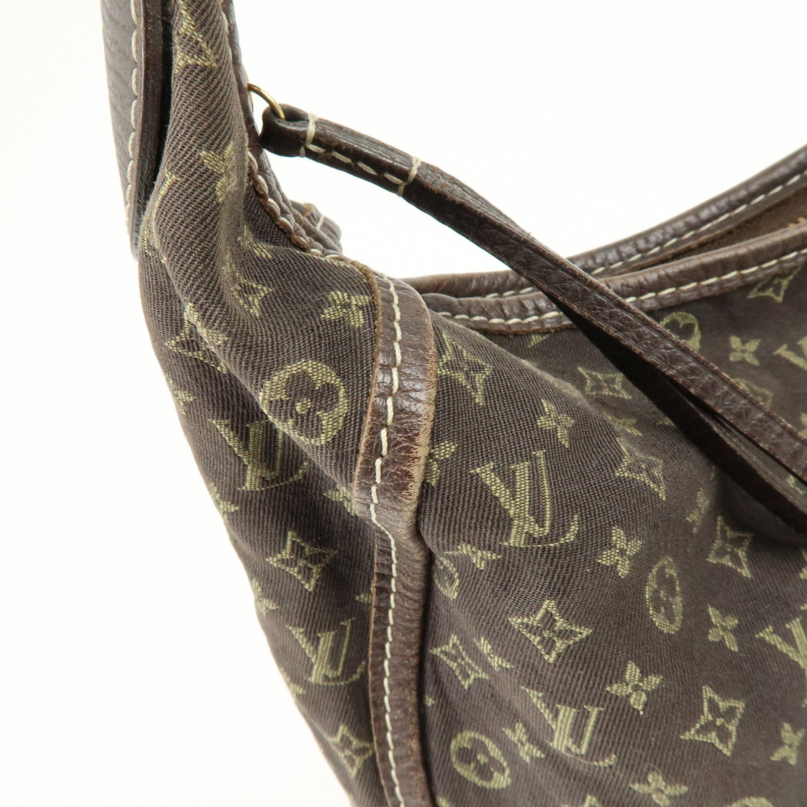 Louis Vuitton Monogram Mini Lin Manon MM Shoulder Bag Ebene M95619