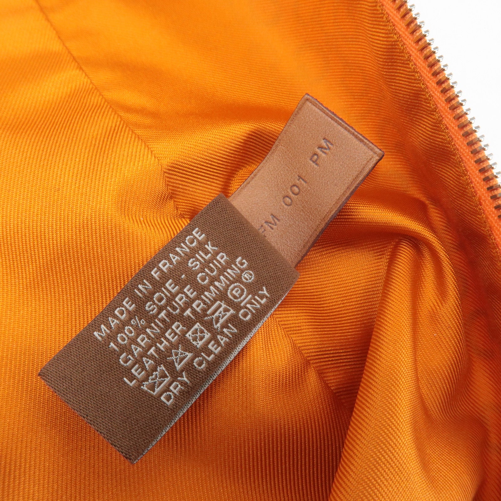 HERMES Eau des Voyages PM Silk Pouch Orange Blue Used