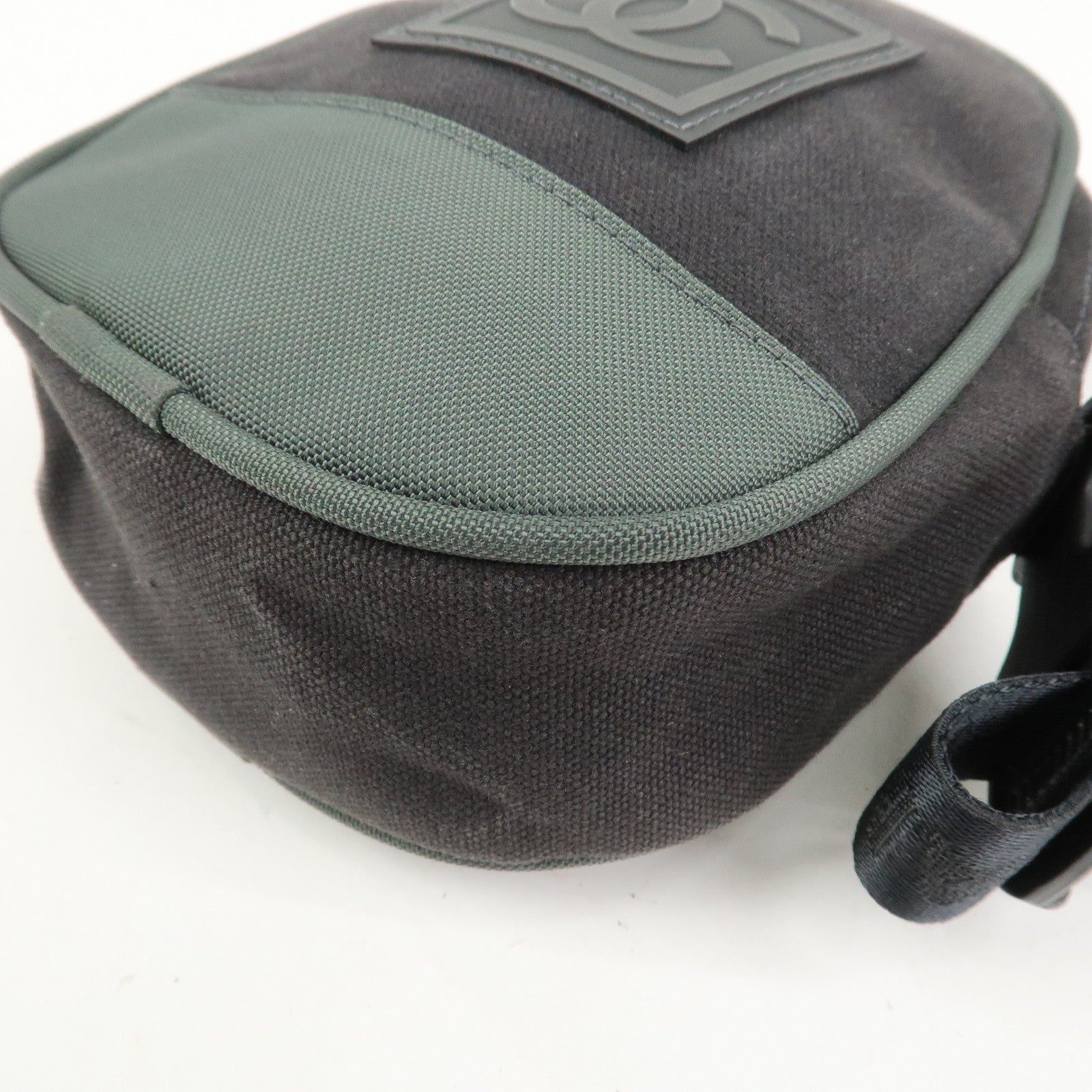 CHANEL Sport Line COCO Mark Canvas Shoulder Bag Black A23300
