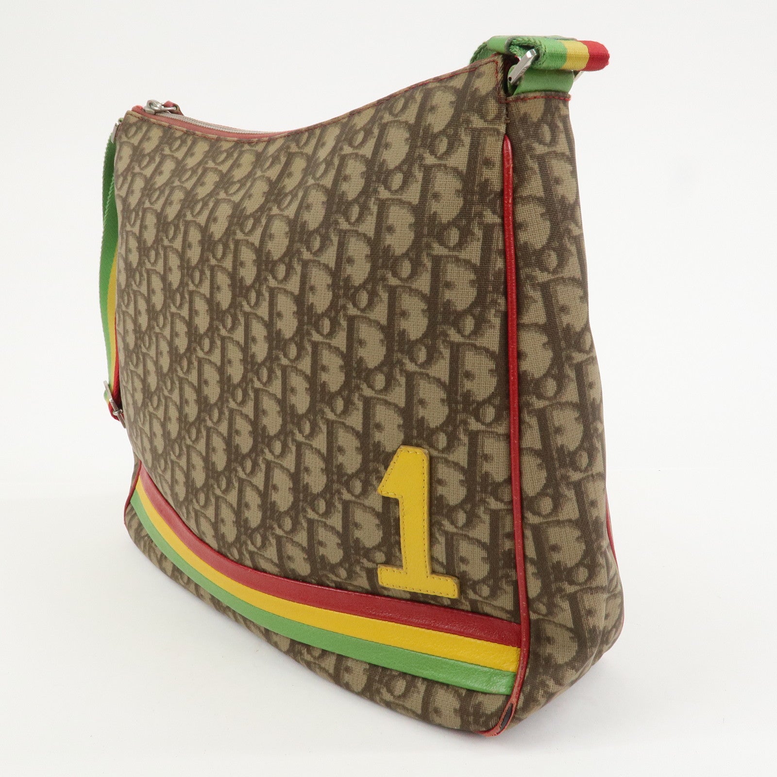 Christian Dior Rasta Trotter PVC Canvas Shoulder Bag Crossbody Bag