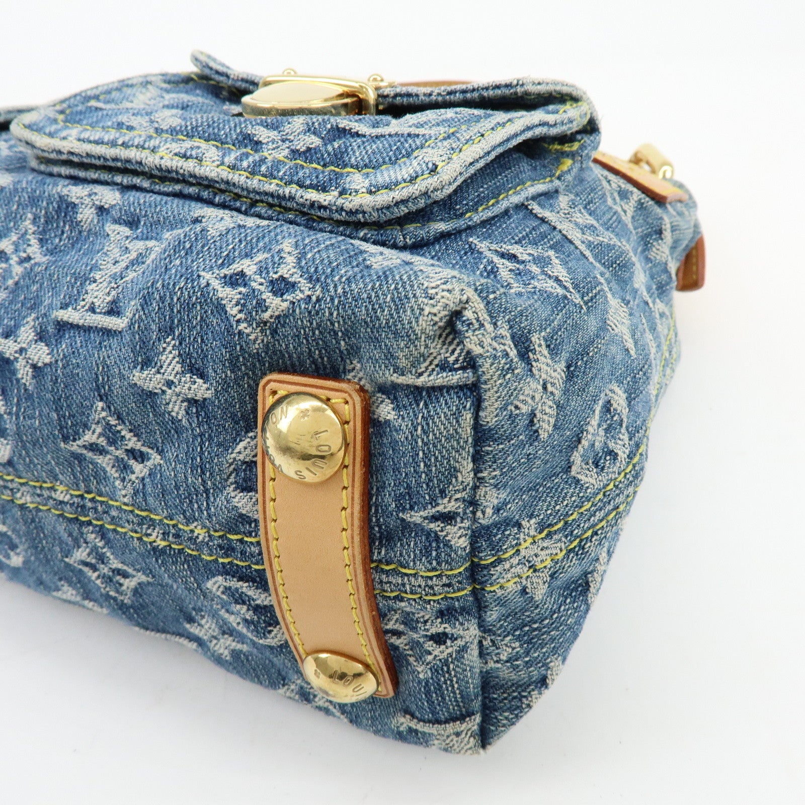 Louis Vuitton Monogram Denim Baggy PM 2Way Bag Shoulder Bag M95049