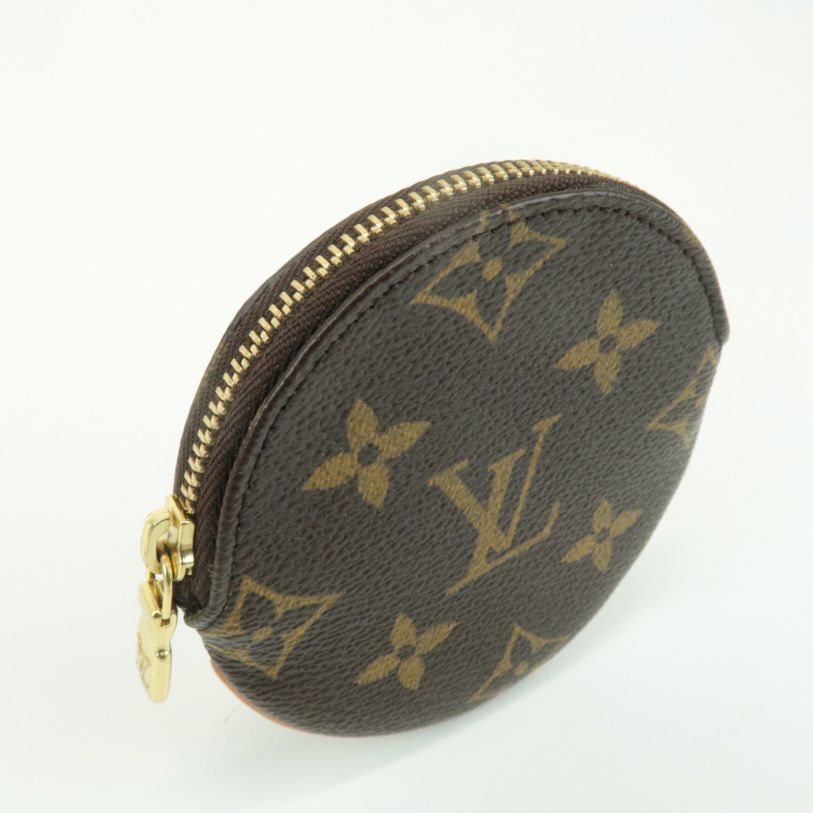 Louis Vuitton Monogram Porte Monnaie Rond Coin Case M61926 Used