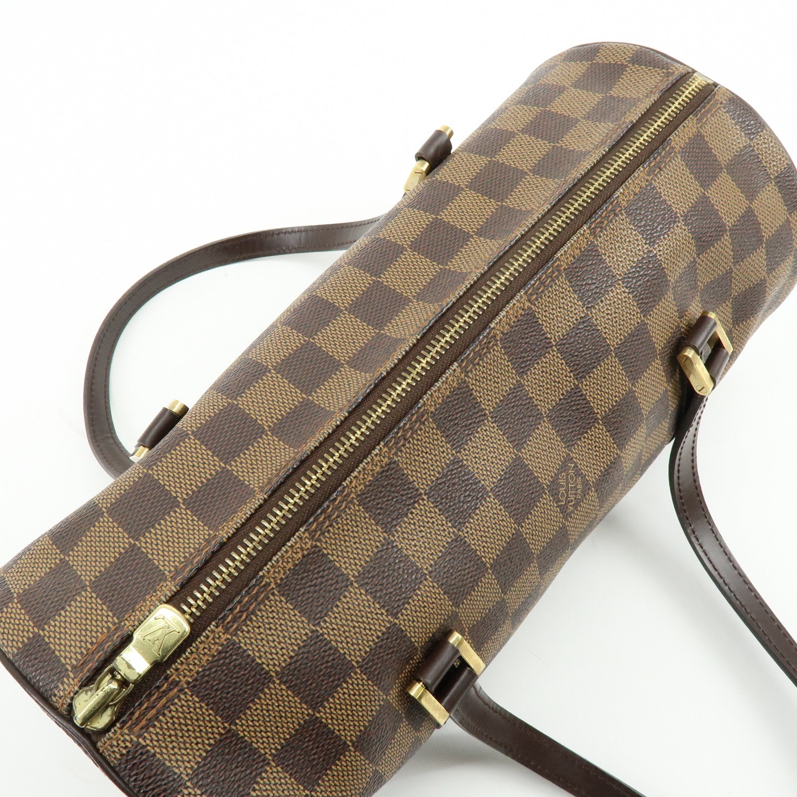 Louis Vuitton Damier Ebene Papillon 30 Hand Bag Brown N51303