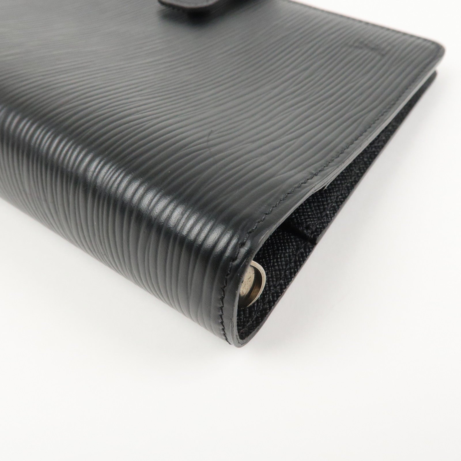 Louis Vuitton Epi Agenda MM Planner Cover Noir Black R20042