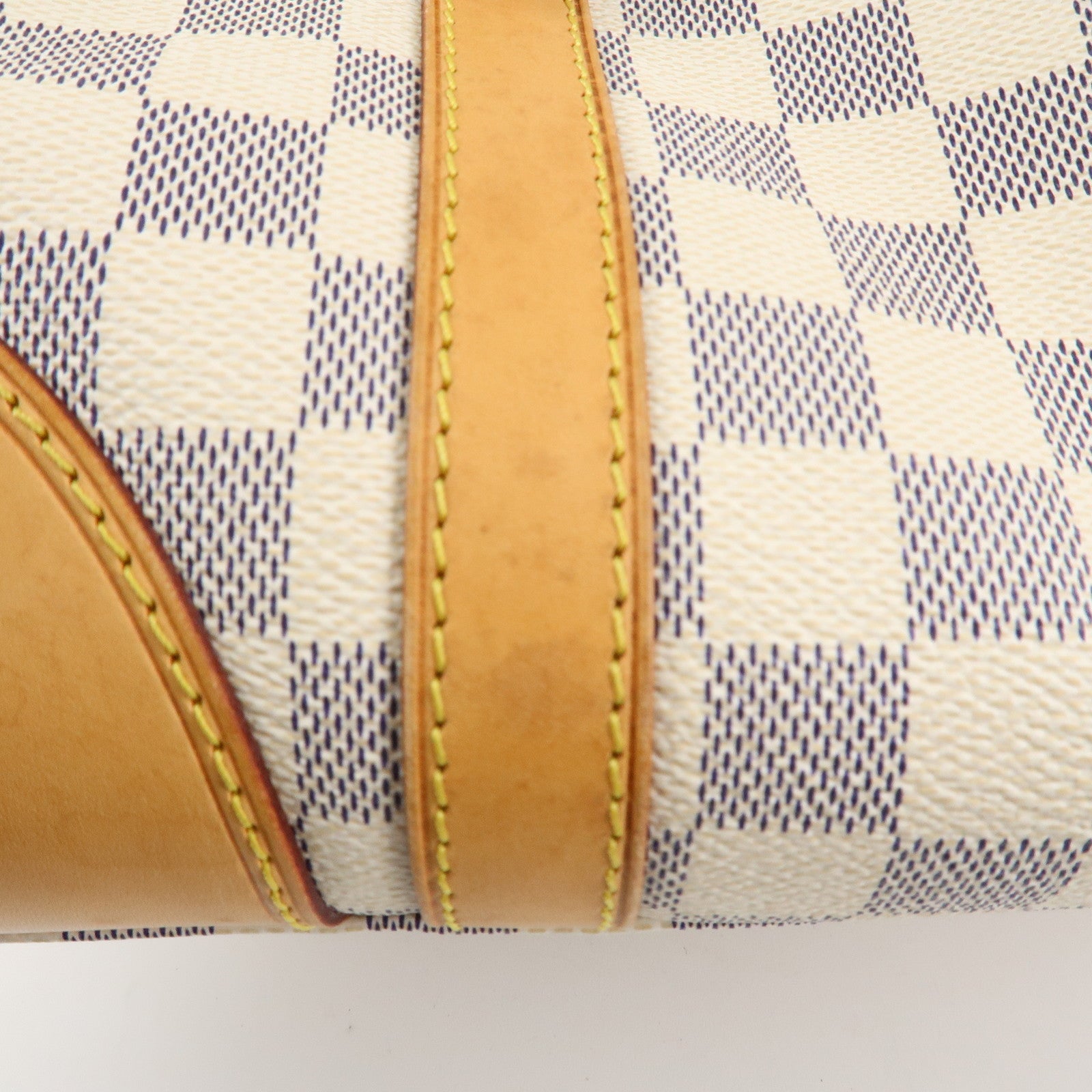 Louis Vuitton Damier Azur Leather Canvas Berkeley Hand Bag N52001 Used