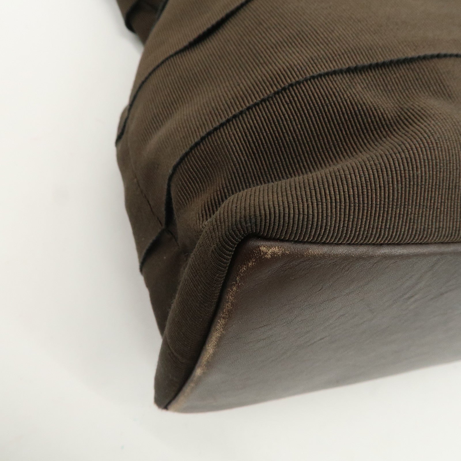 Ferragamo Vara Logo Canvas Tote Bag Shoulder Bag Brown