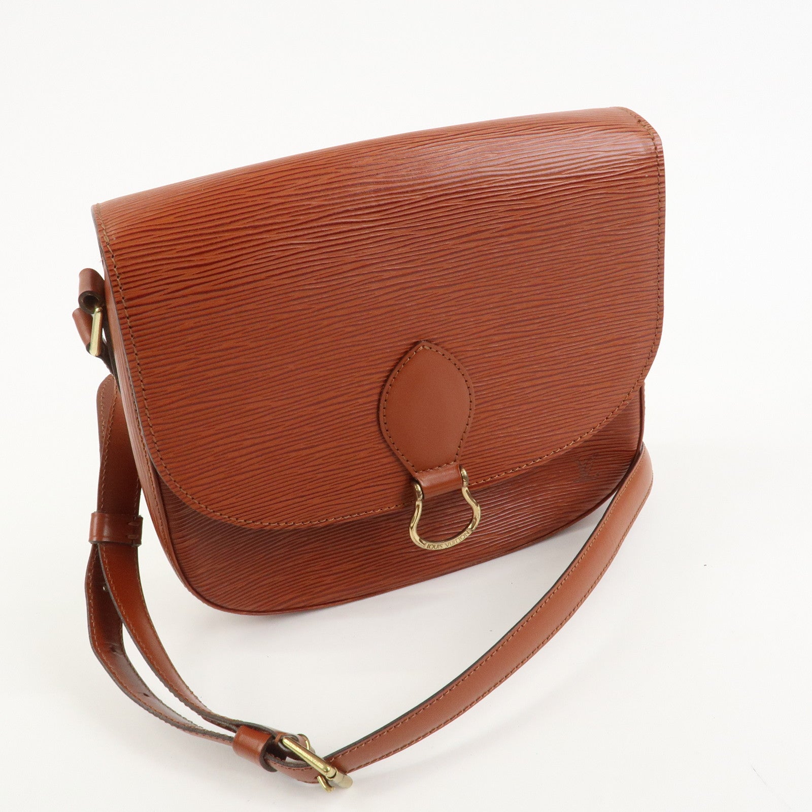 Louis Vuitton Epi Saint Cloud Shoulder Bag Kenya Brown M52193