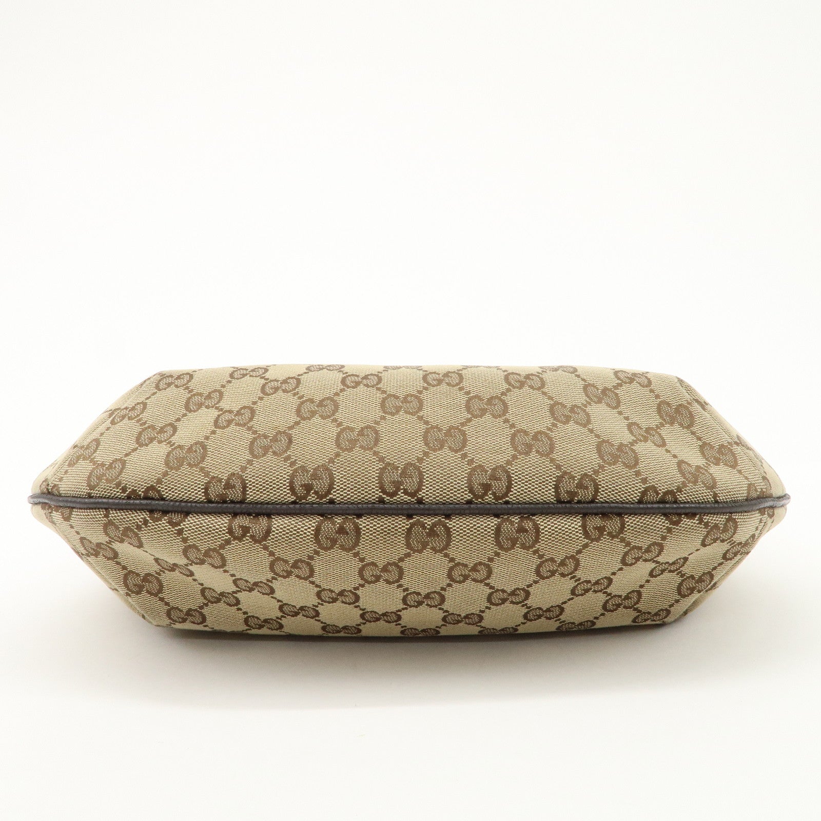 GUCCI Sherry GG Canvas Leather Shoulder Bag Beige Brown 181092