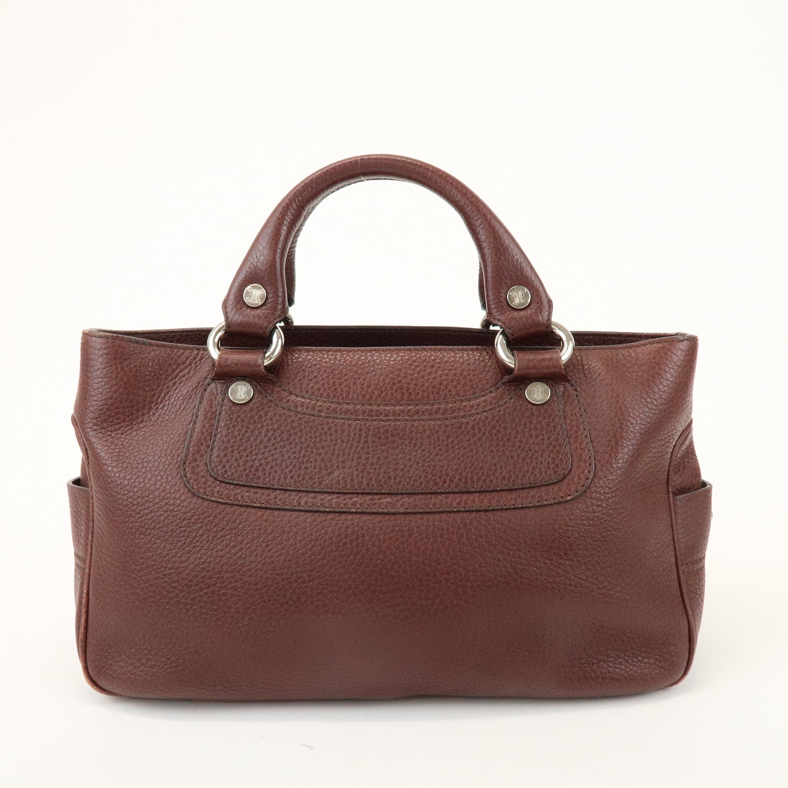 CELINE Leather Boogie Bag Hand Bag Tote Bag Brown