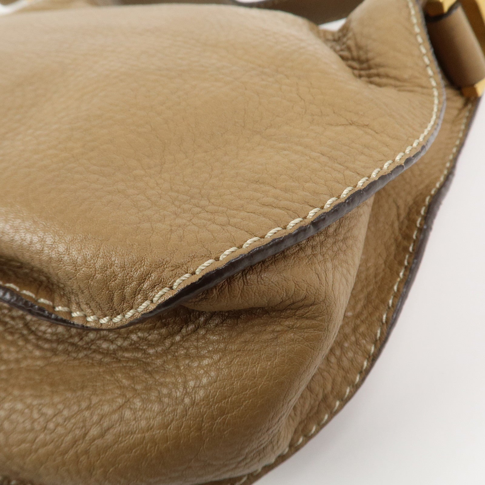 Chloe Marcie Leather Shoulder Bag Crossbody Bag Brown 001-12-60-65