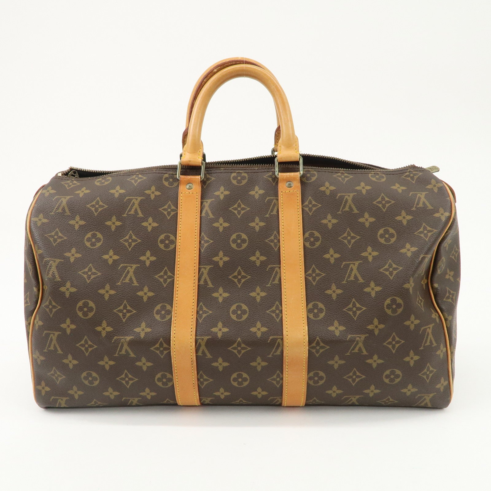Louis Vuitton Monogram Keep All 45 Boston Bag Brown M41428 Used