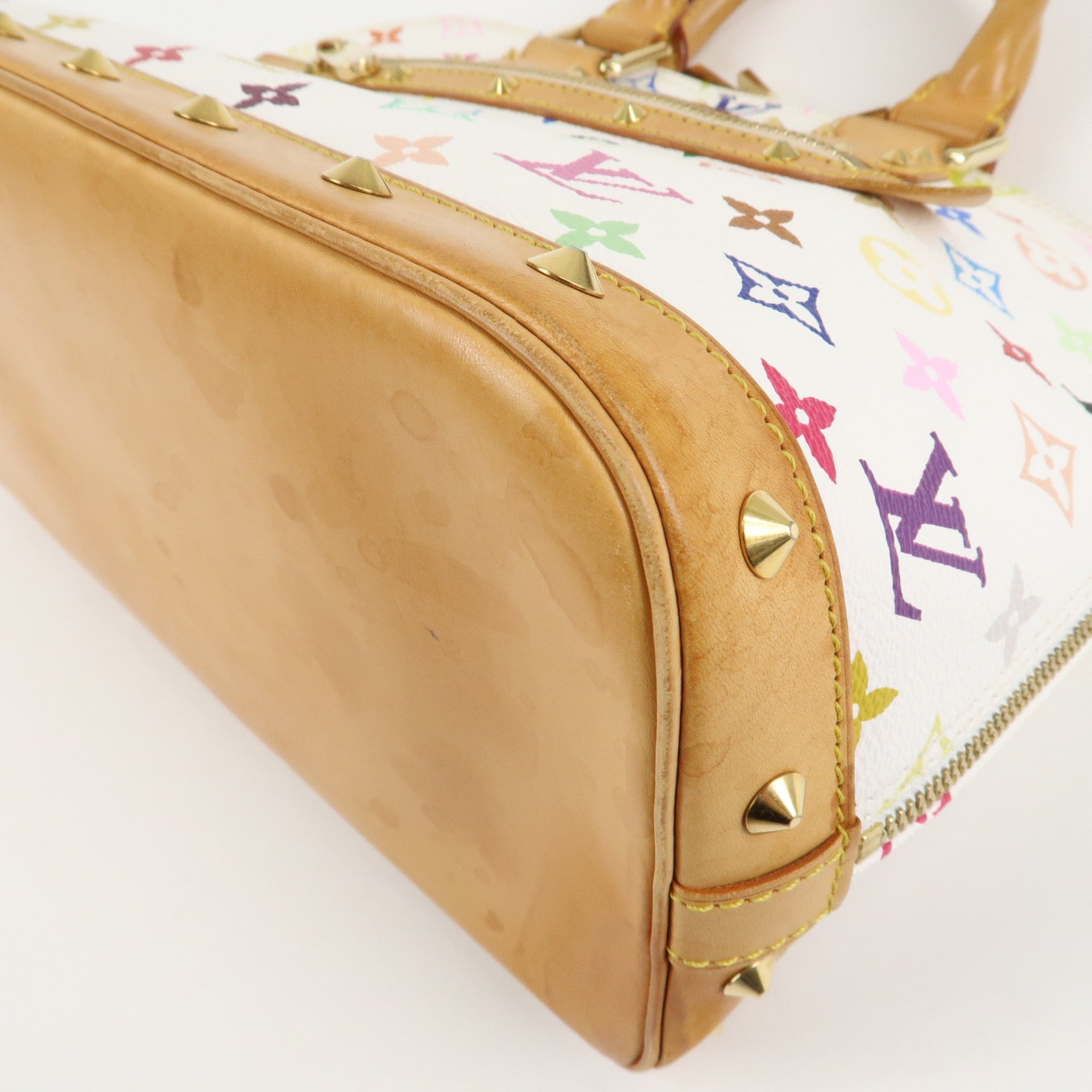 Louis Vuitton Monogram Multicolor Alma PM Hand Bag Blanc M92647 Used