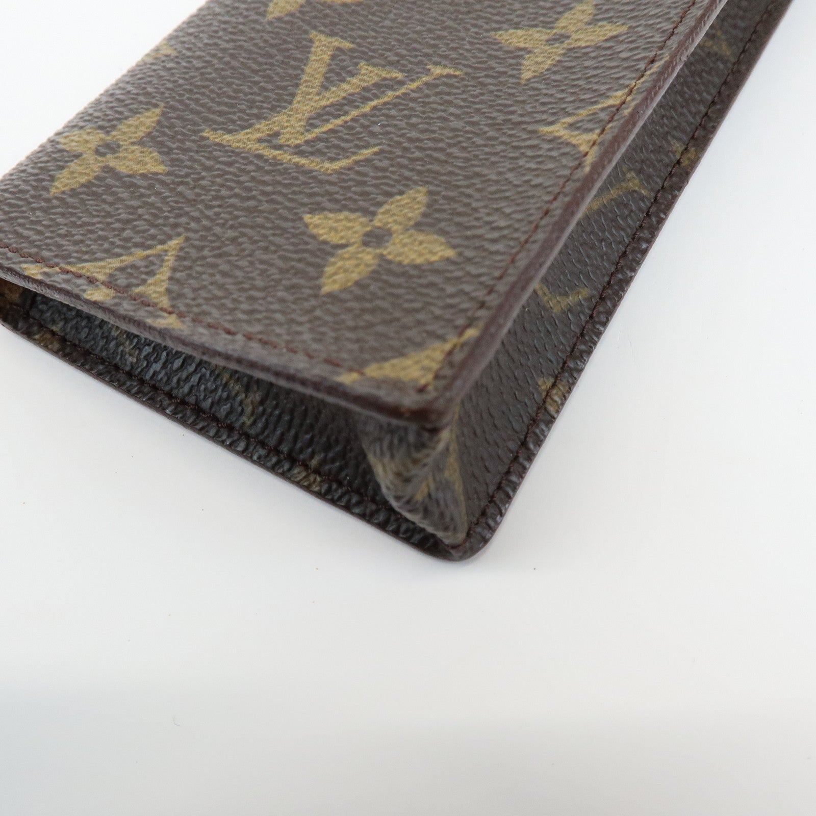 Louis Vuitton Monogram Leather Set of 3 Glasses Case Brown M62962