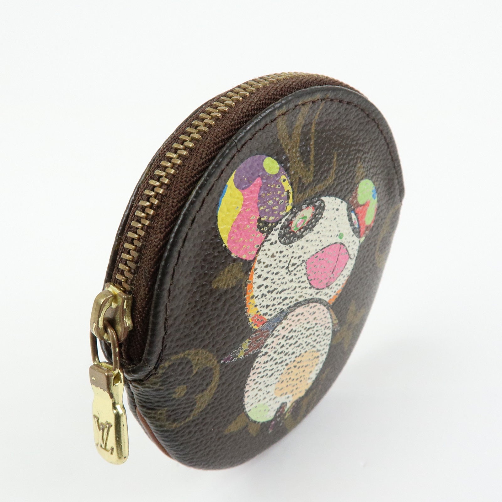 Louis Vuitton Monogram Porte Monnaie Rond Panda Coin Case M61928