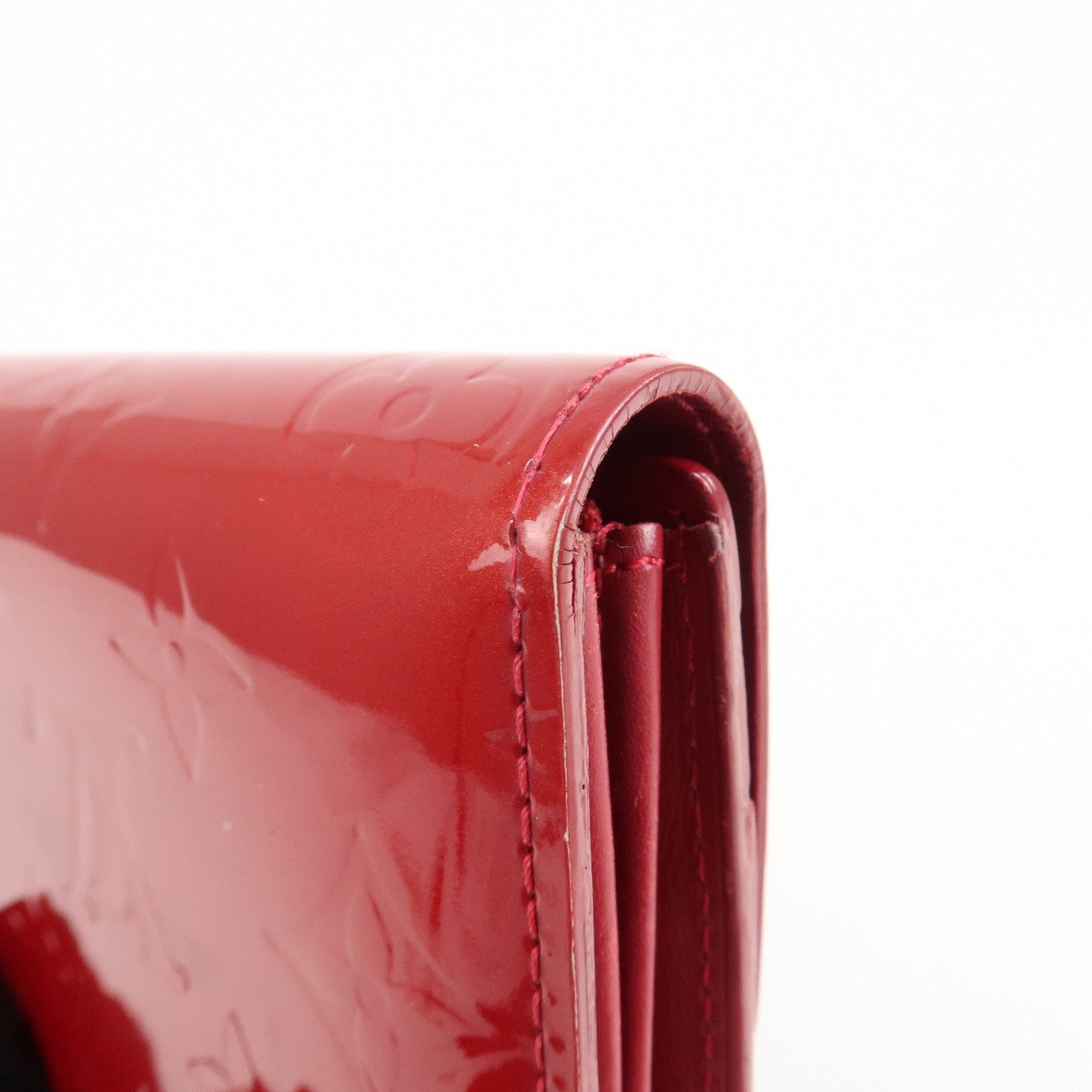 Louis Vuitton Monogram Vernis Leather Wallet Pomme d'Amour M93530 Used