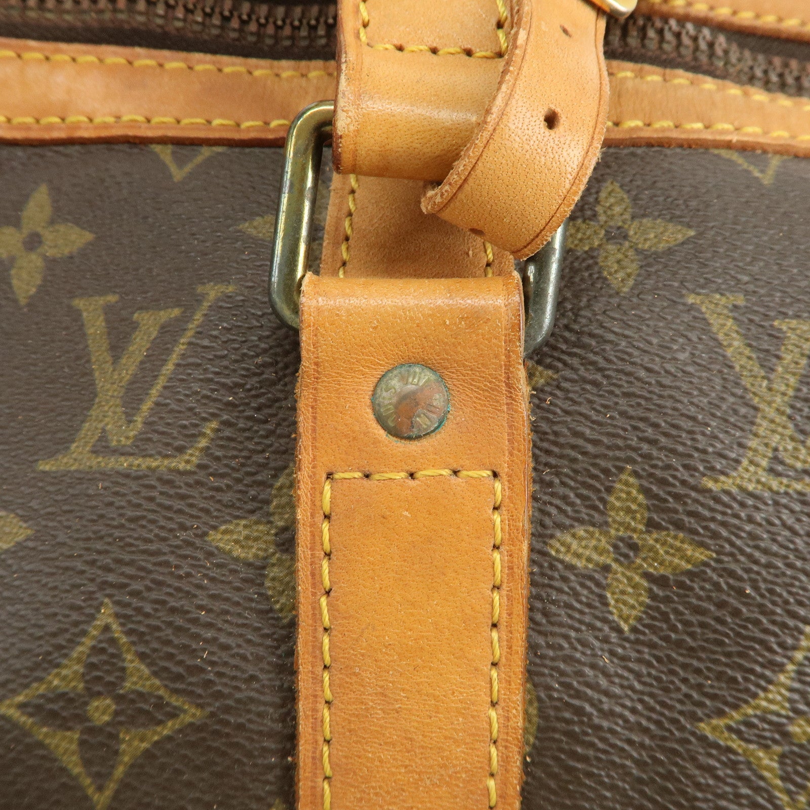 Louis Vuitton Monogram Sac Souple 45 Boston Bag Brown M41624