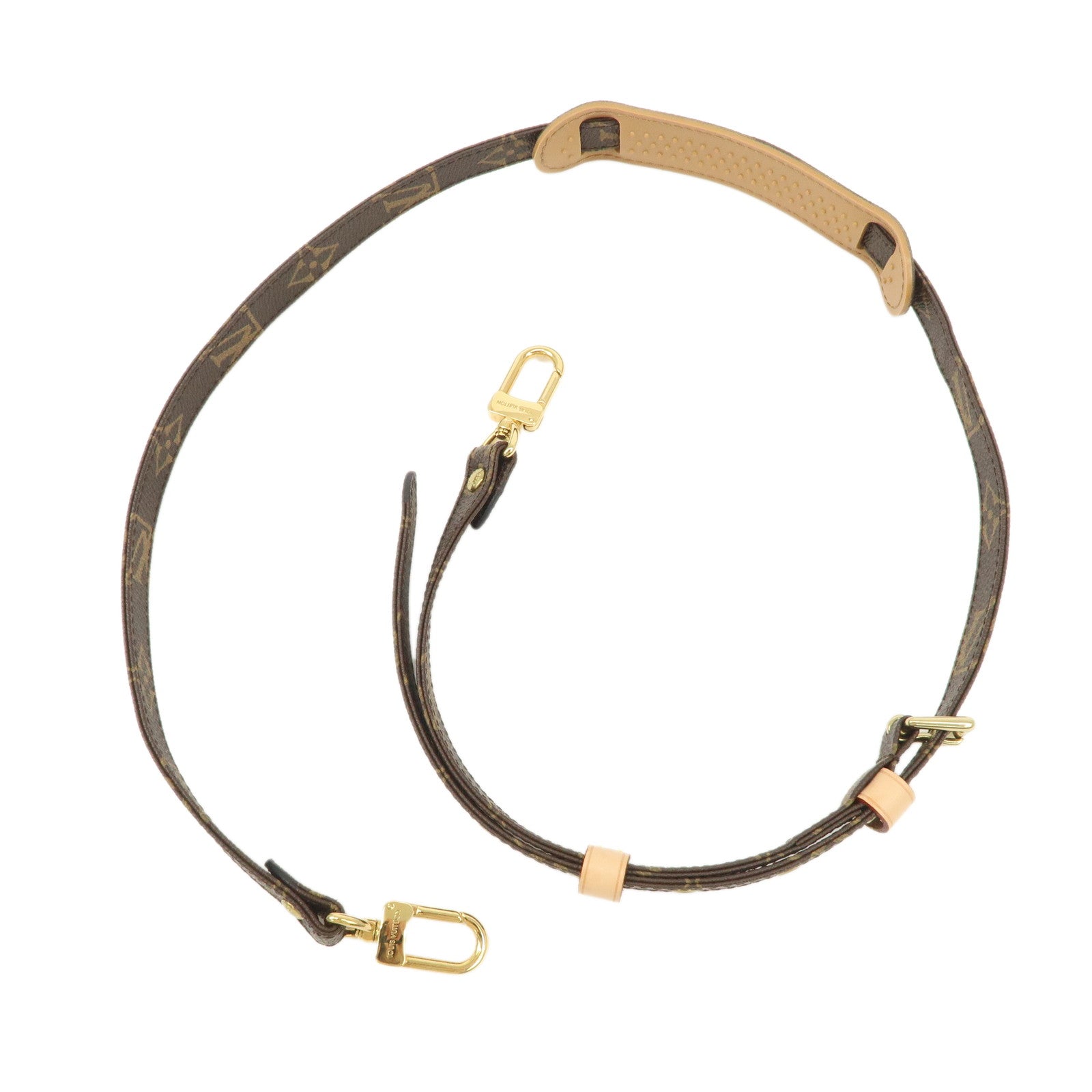 Louis Vuitton Monogram Canvas Adjustable Shoulder Strap 120cm Brown Used