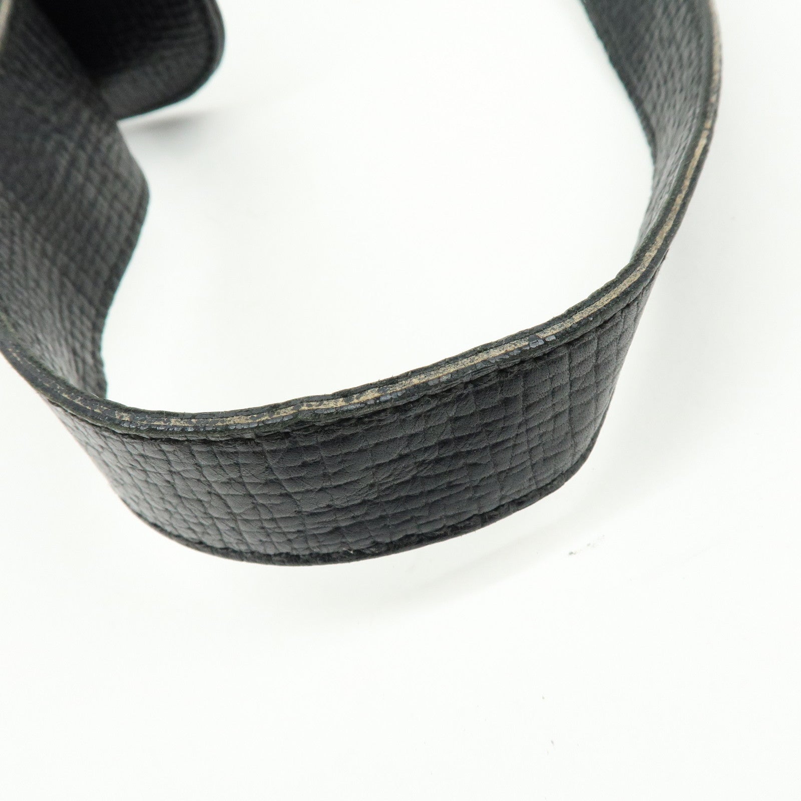 LOEWE Embossed Leather Shoulder Bag Hand Bag Black