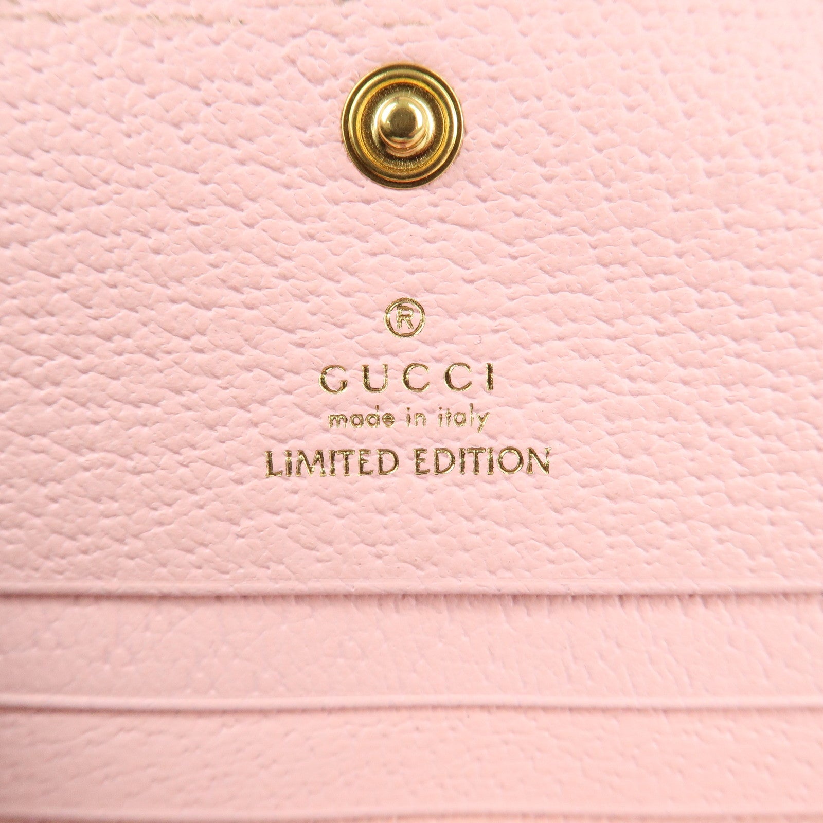 GUCCI GG Marmont Canvas Leather Japan Limited Flora Compact Wallet 577347 Used