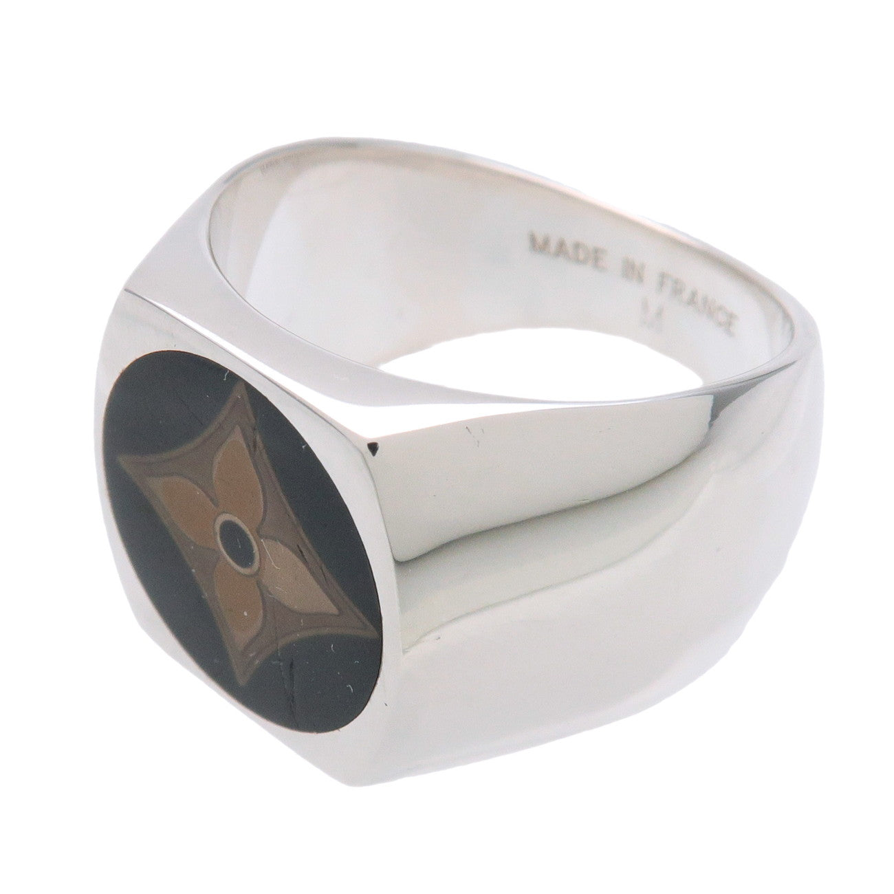 Louis Vuitton Bague Fluer de Monogram Ring M Silver M65496 US9.5