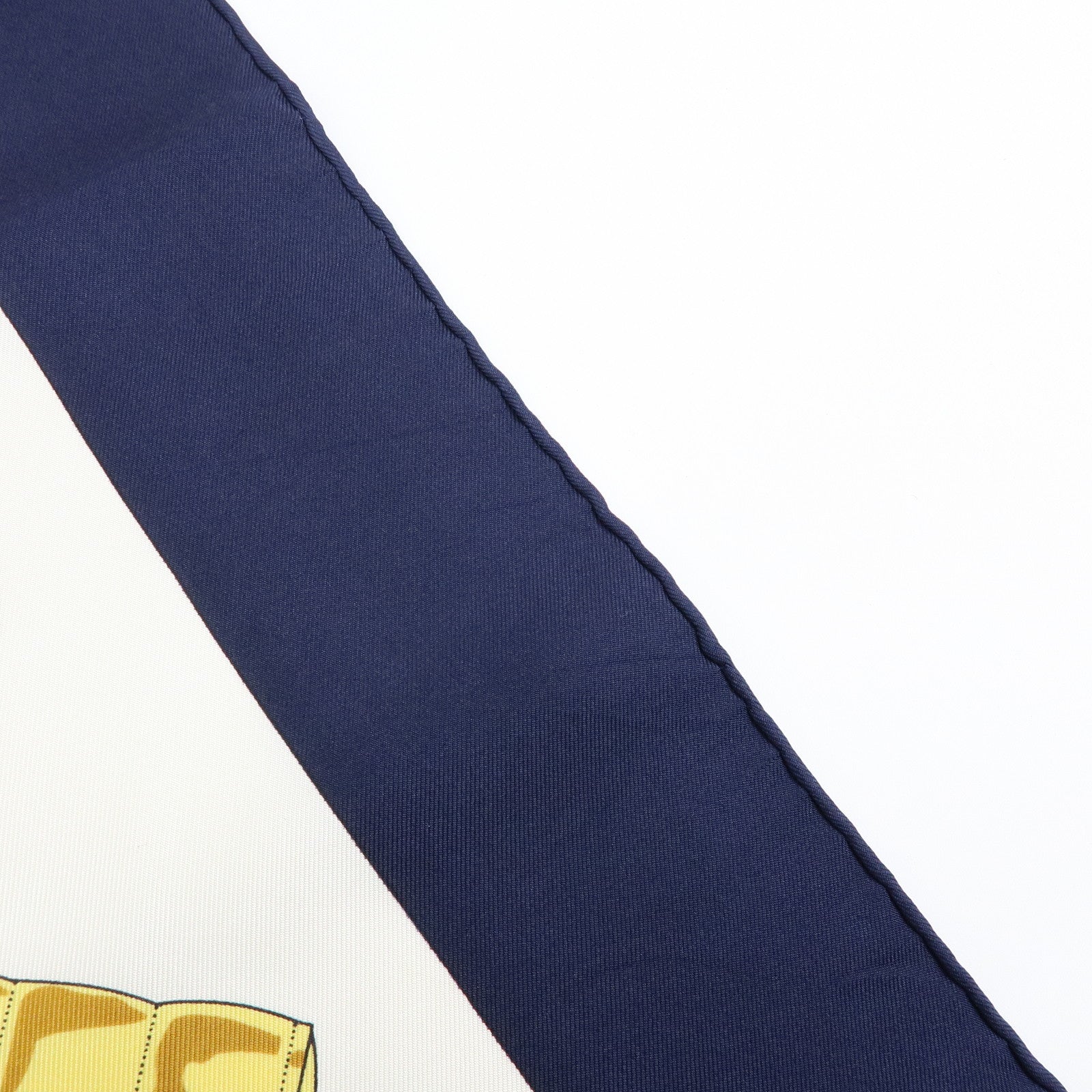 HERMES Carre 90 Silk 100% Scarf Eperon d'or Navy Ivory Red Gold