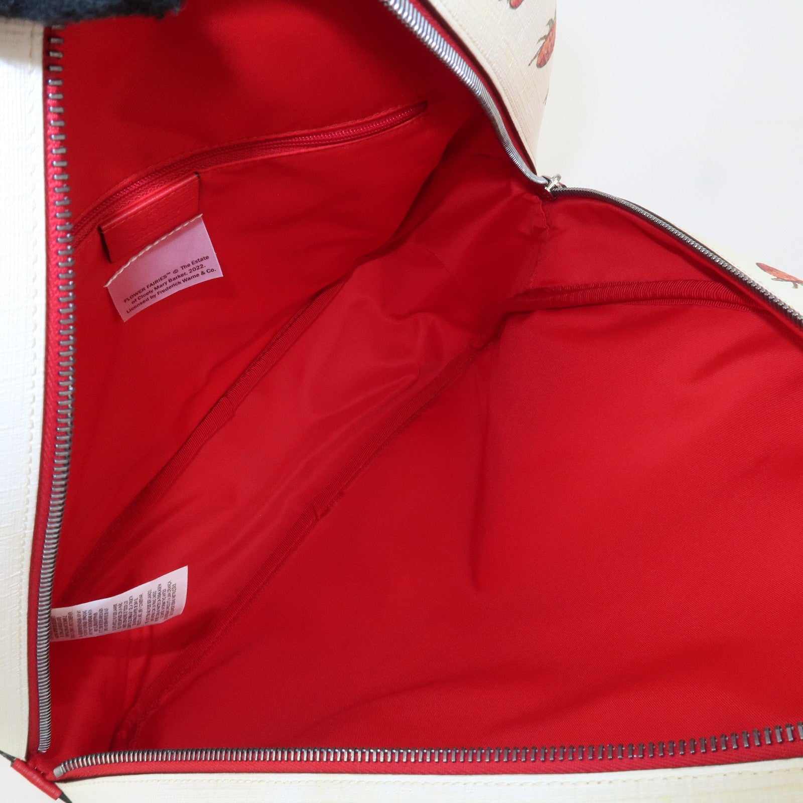 GUCCI Children's PVC Leather Back Pack Beige Red 433578 Used