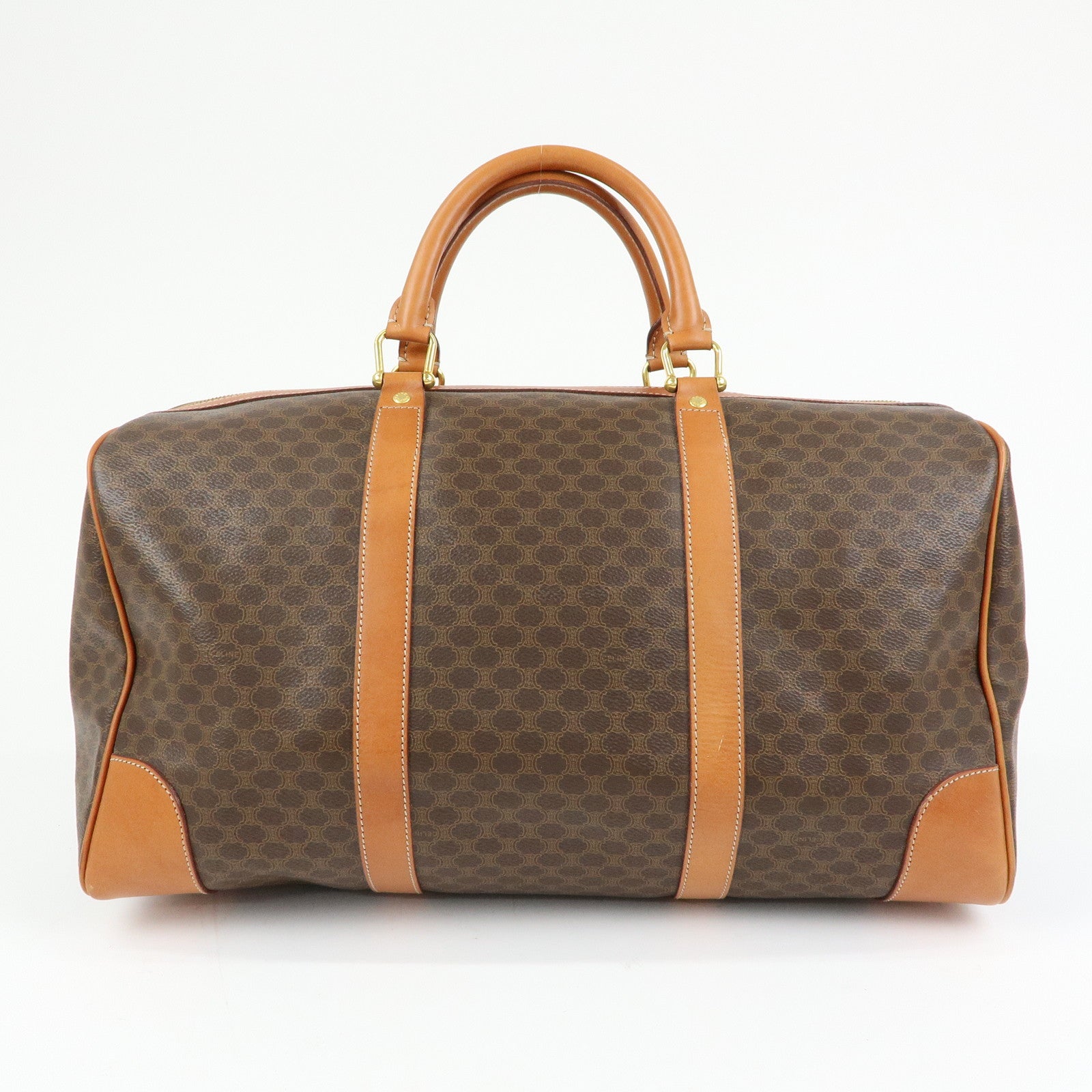 CELINE Macadam PVC Leather Boston Bag Hand Bag Travel Bag