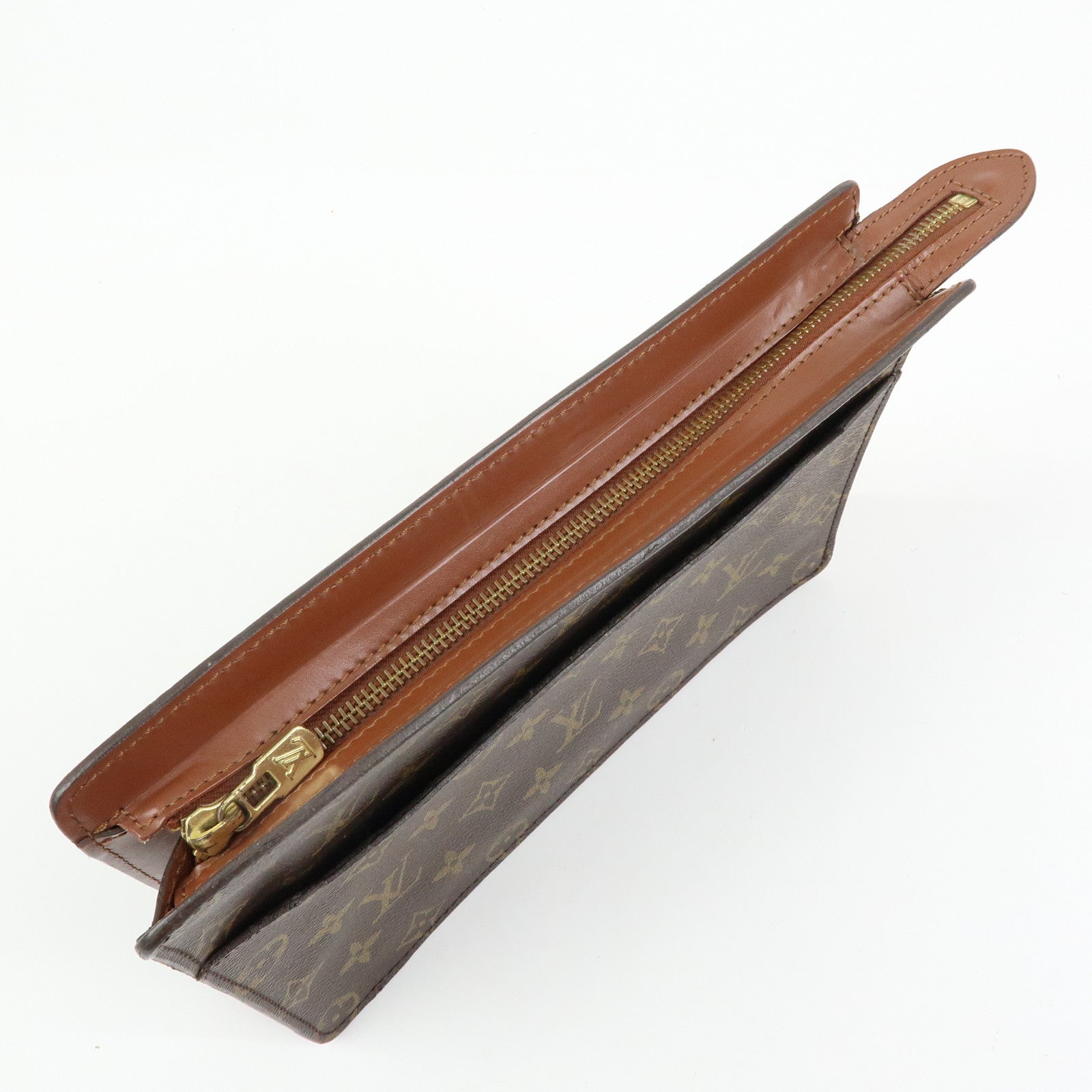 Louis Vuitton Monogram Pochette Homme Clutch Bag Brown M51795