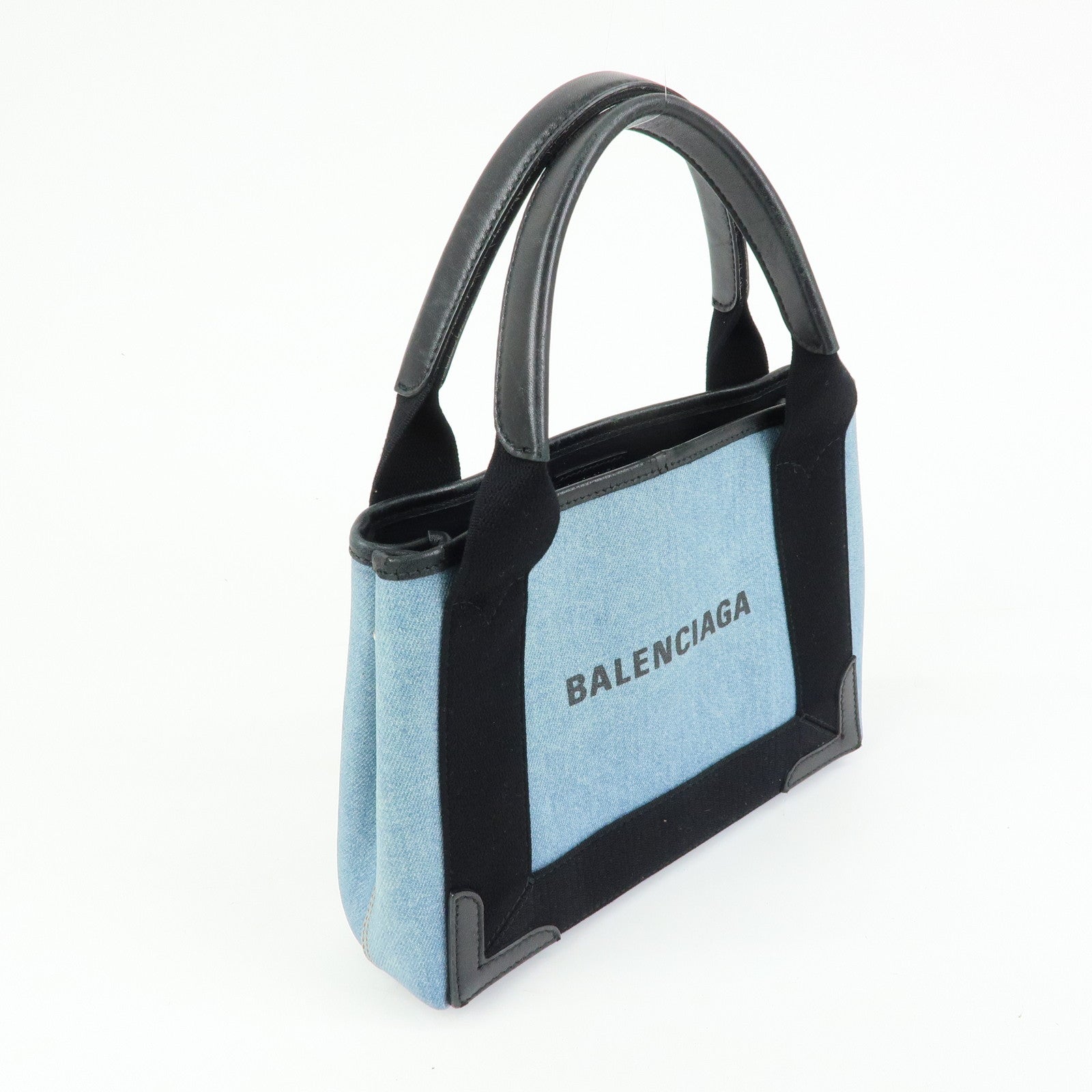 BALENCIAGA Navy Cabas XS 2WAY Bag 390346