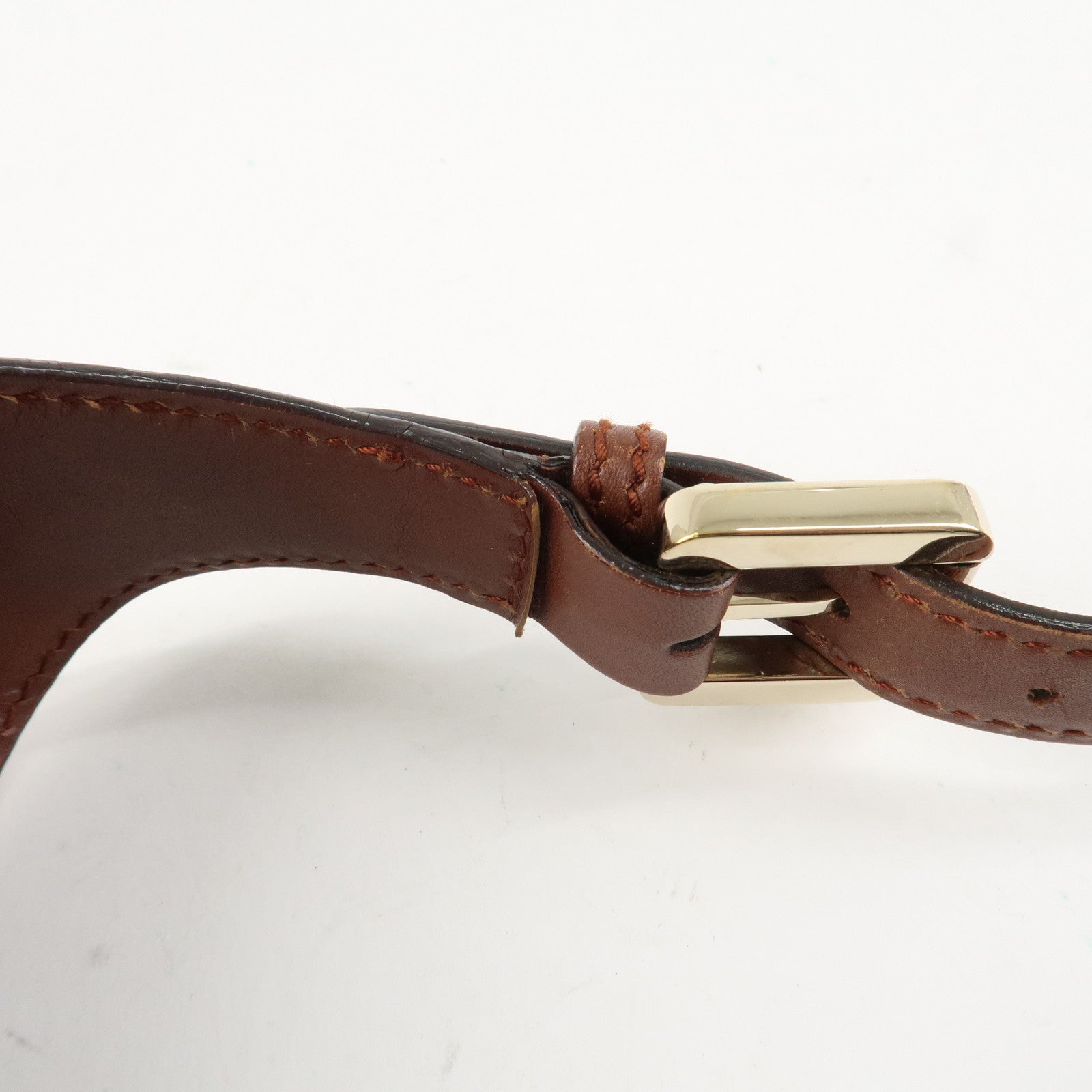 GUCCI Guccissima Leather Shoulder Bag Hand Bag Brown 145778 Used