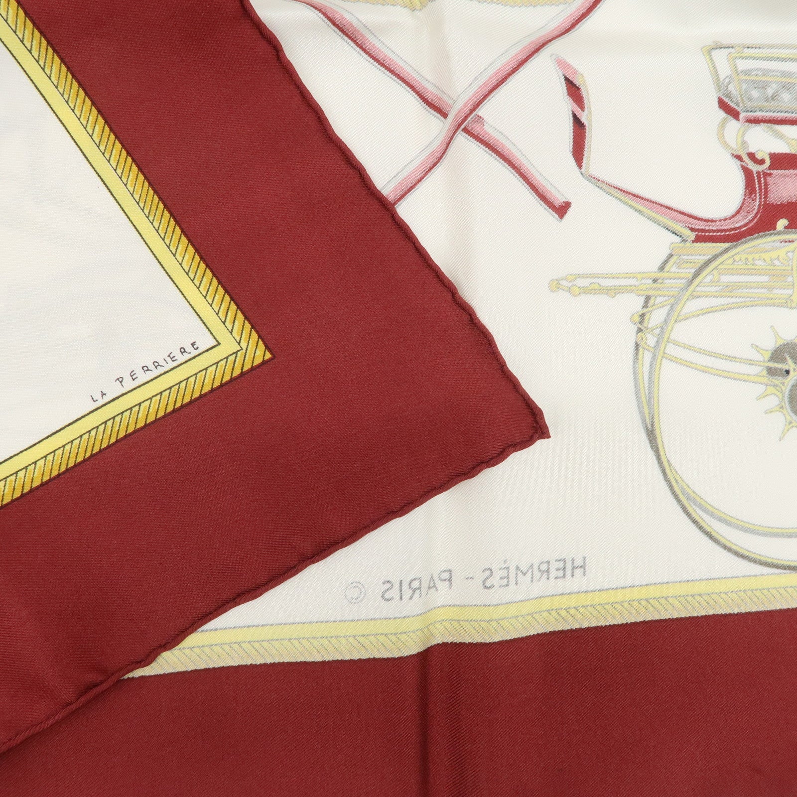 HERMES Carre 90 Silk 100% LES VOITURES A TRANSFORMATION Scarf