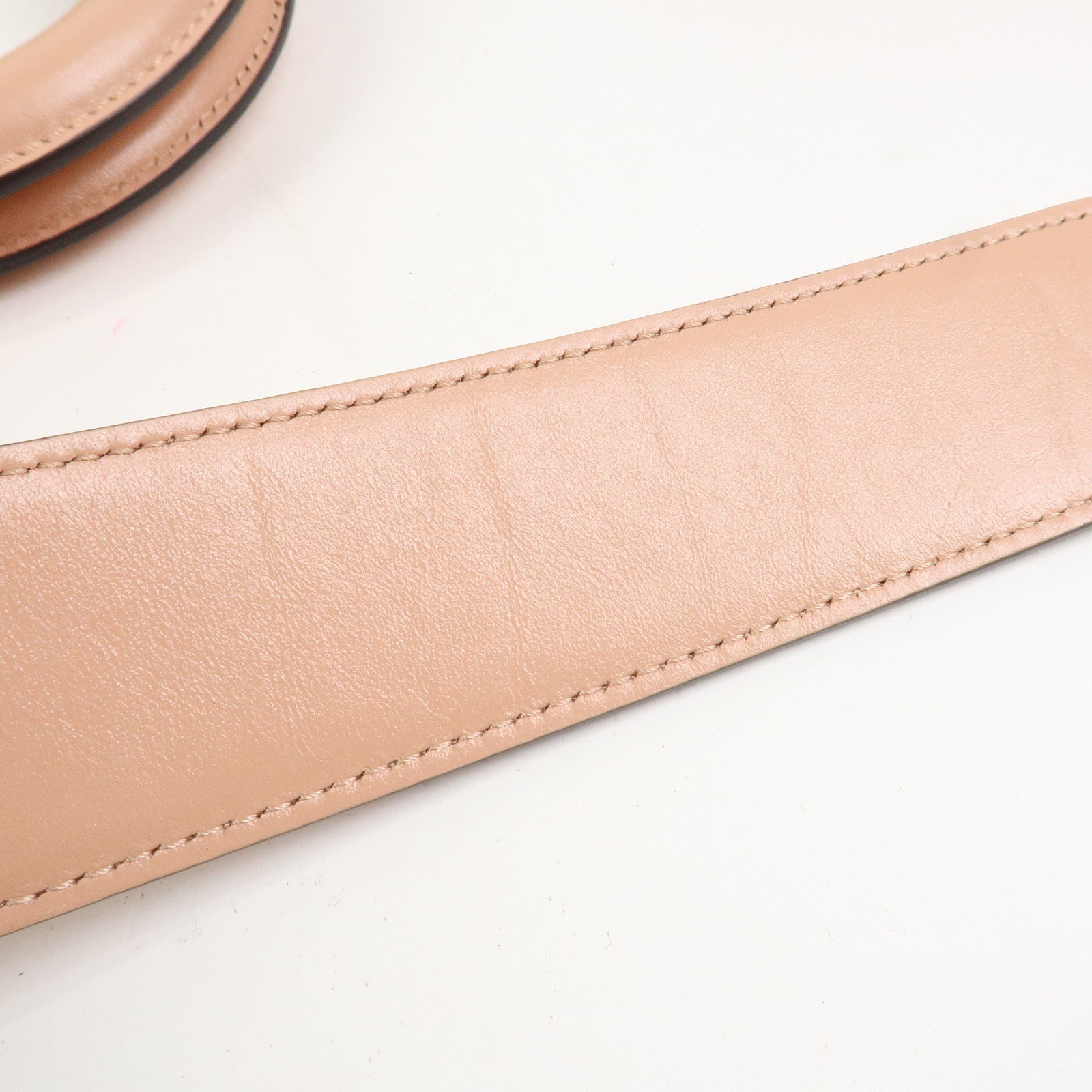 FENDI Leather 2Way FF Tote Small Hand Bag Shoulder Bag Pink 8BH367