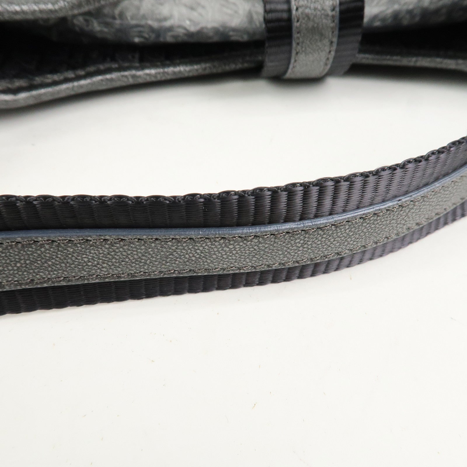 Christian Dior Trotter Canvas Leather Shoulder Bag Hand Bag Black